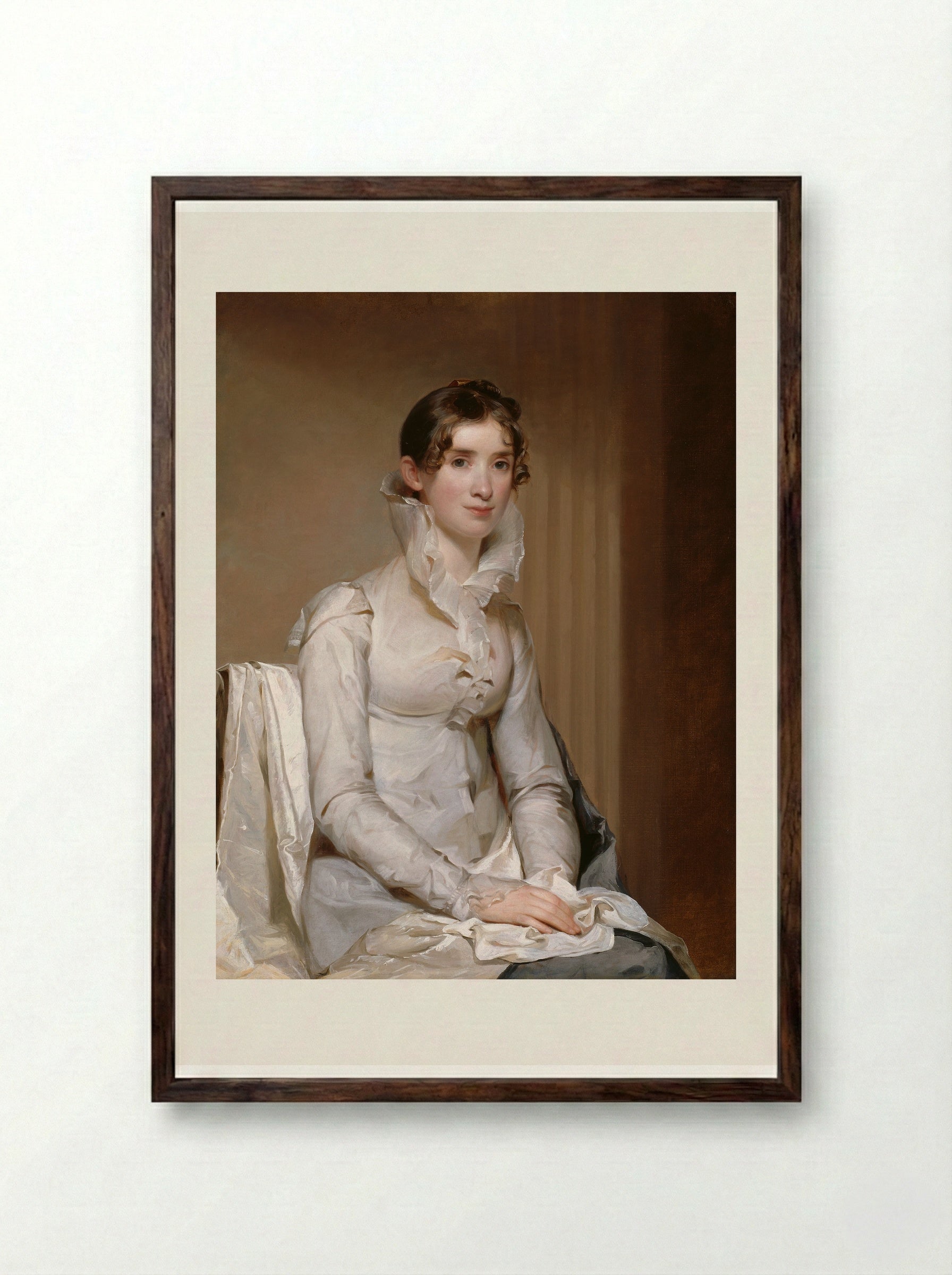 Mrs. Klapp (Anna Milnor) - Thomas Sully - Framed Print Dark Wood