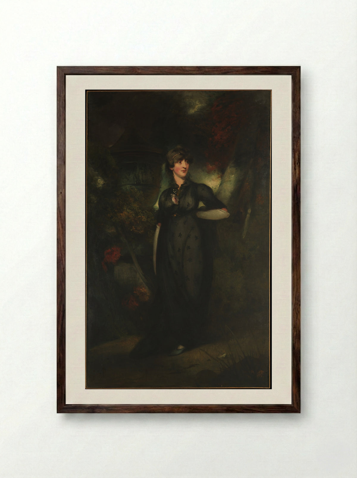 Mrs. Whaley - George Chinnery - Framed Print Dark Wood
