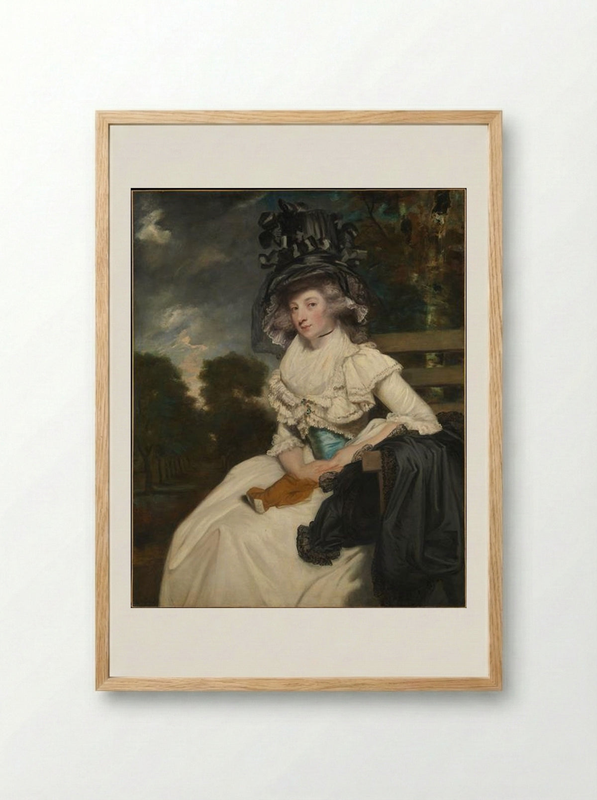 Mrs. Lewis Thomas Watson (Mary Elizabeth Milles) - Sir Joshua Reynolds - Framed Print Wood