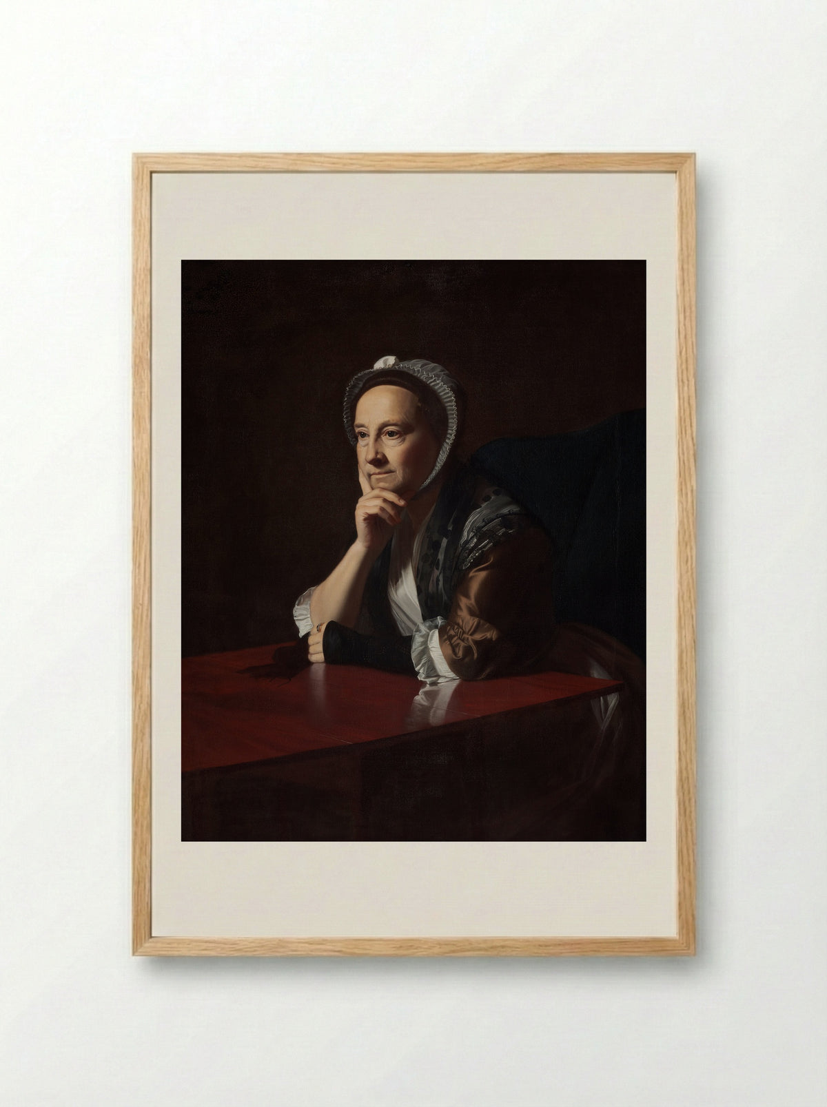 Mrs. John Winthrop (Hannah Fayerweather) - John Singleton Copley - Framed Print Wood