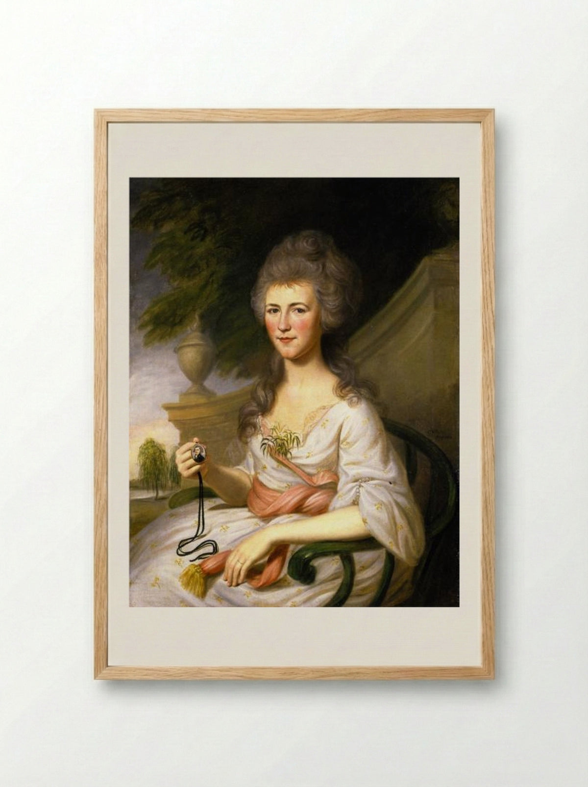 Mrs. John O'Donnell (Sarah Chew Elliott) - Charles Willson Peale - Framed Print Wood