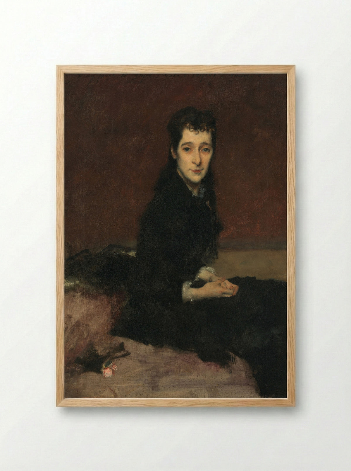 Mrs. Charles Gifford Dyer (Mary Anthony) - John Singer Sargent - Framed Print Wood