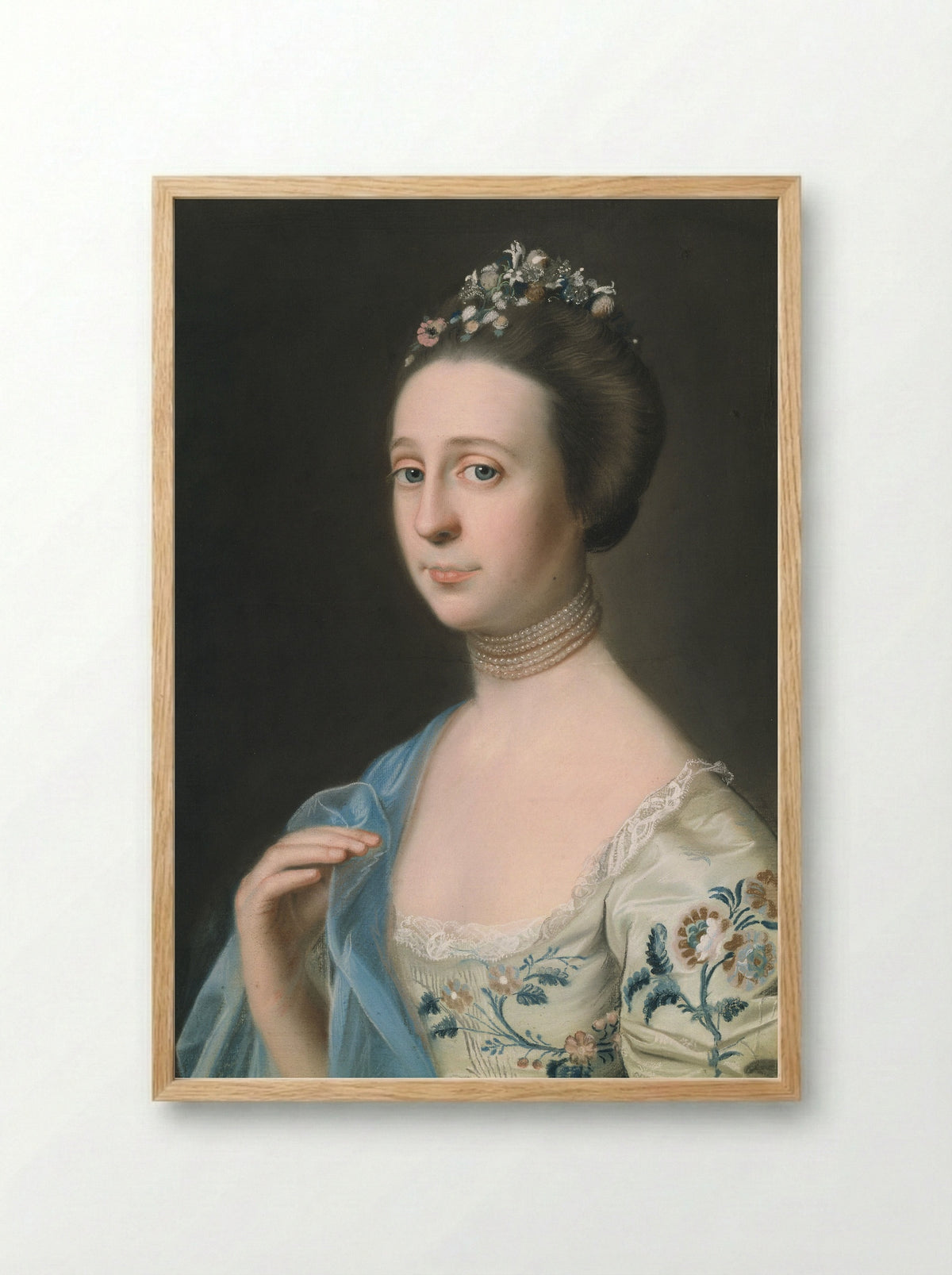 Mrs. Henry Hill (Anna Barrett) - John Singleton Copley - Framed Print Wood