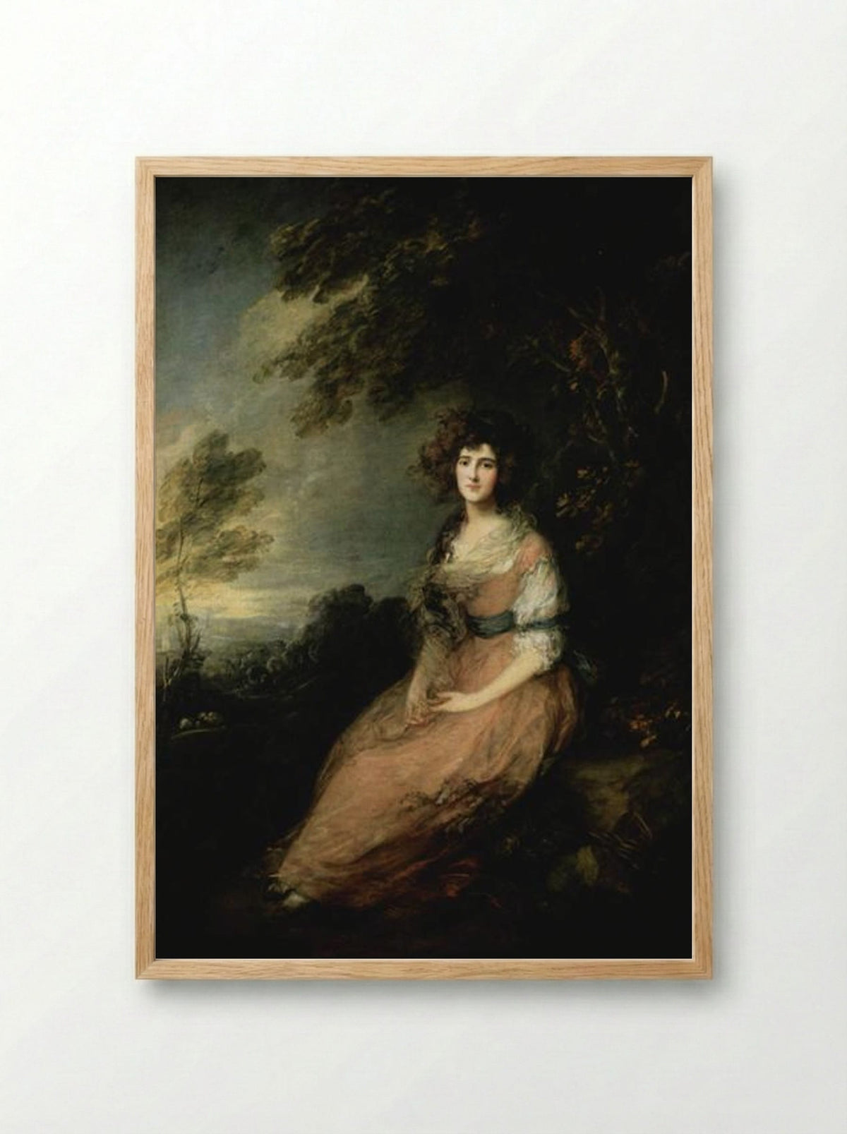 Mrs. Richard Brinsley Sheridan - Thomas Gainsborough - Framed Print Wood