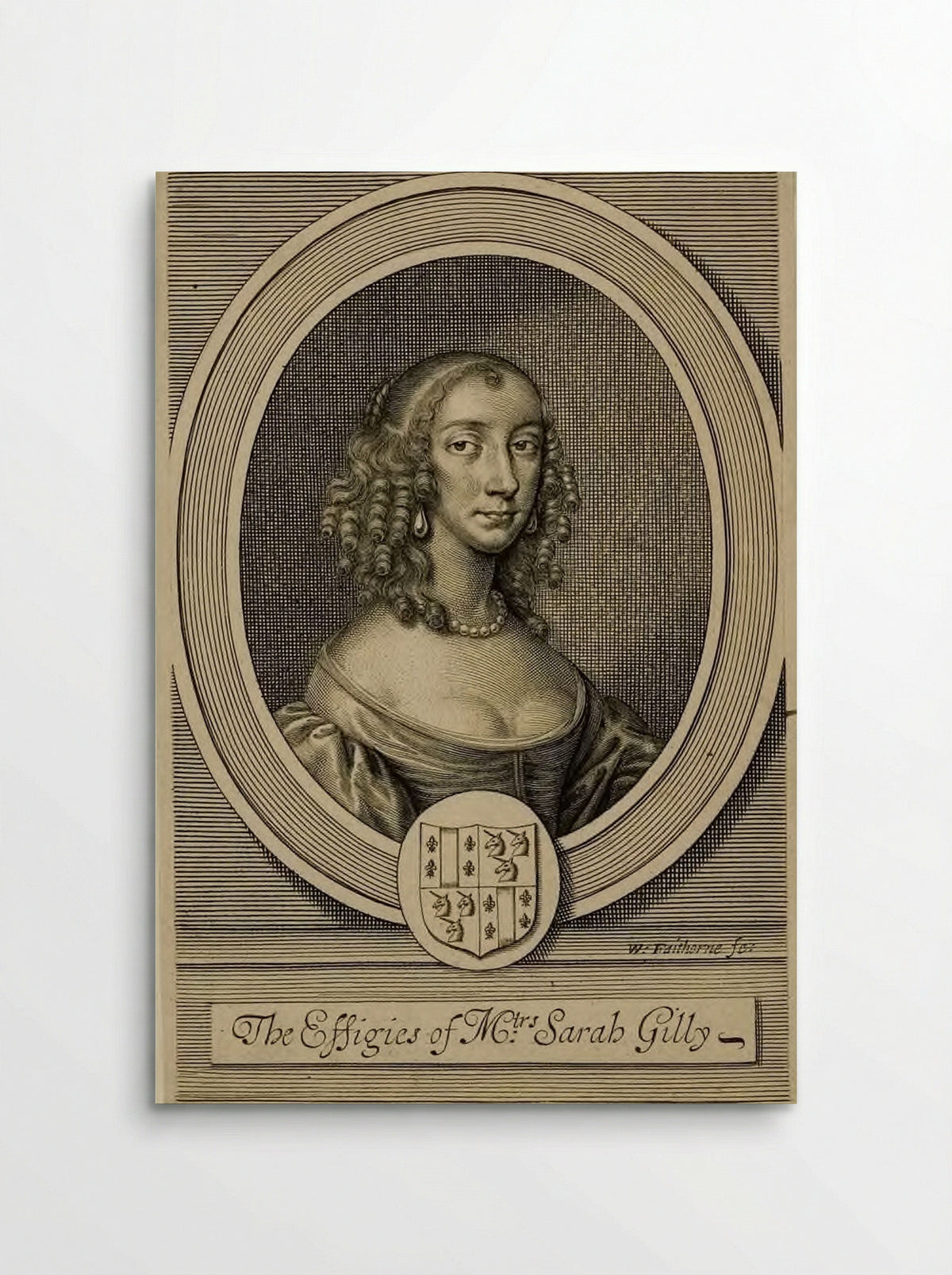 Mrs. Sarah Gilly - William Faithorne the Elder - Poster