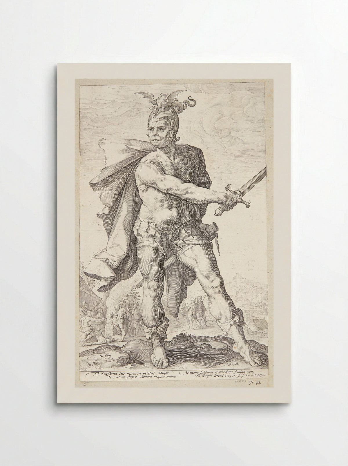 Mucius Scaevola - Hendrick Goltzius - Poster