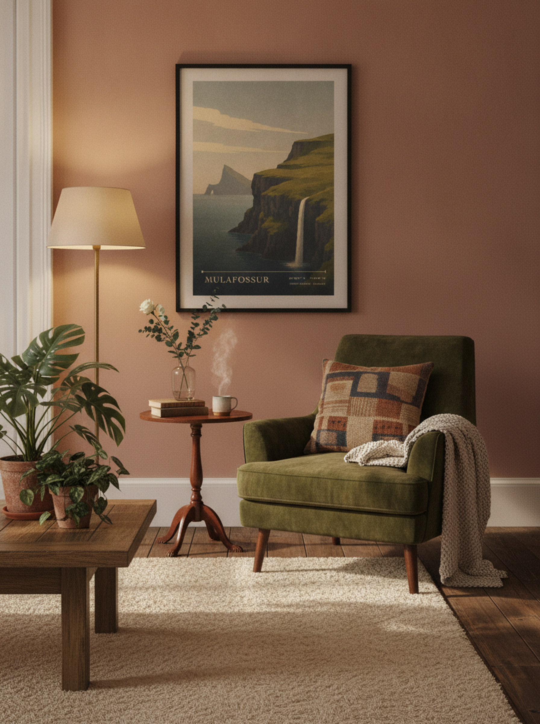 Mulafossur Travel Poster Artwork - Lifestyle