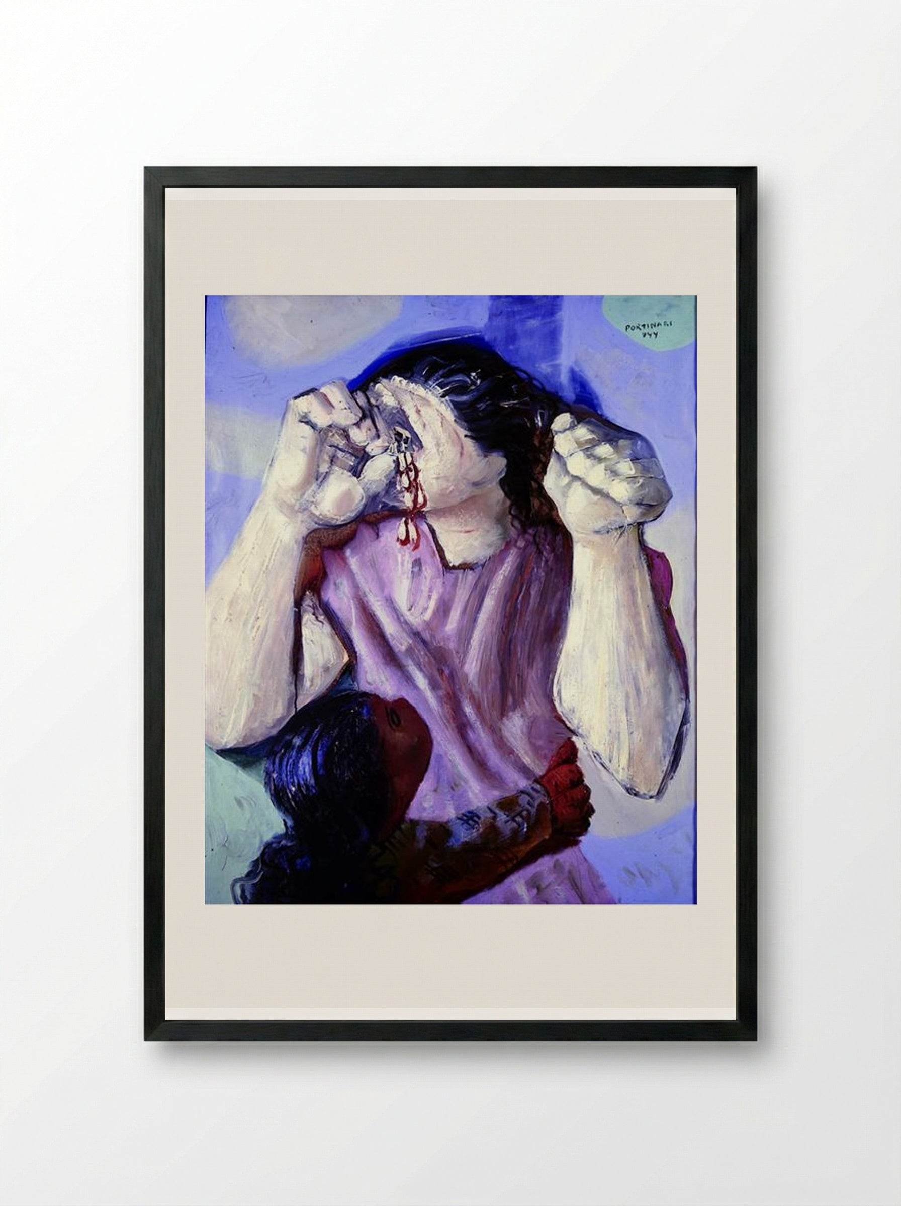 Mulher Chorando - Candido Portinari - Framed Print Black