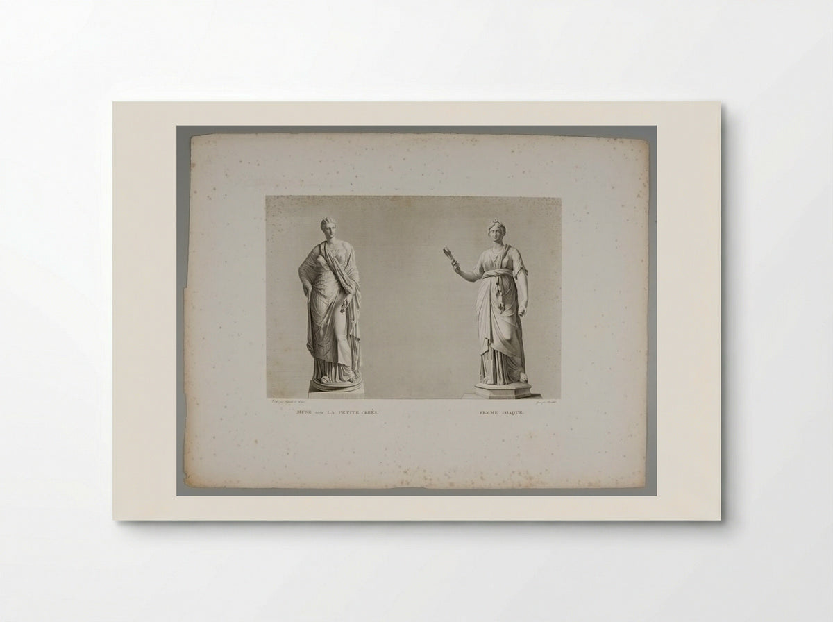 Muse, called the Little Ceres, and Statue of a Woman, after the Antique - Albrecht Christoph Reindel - Poster