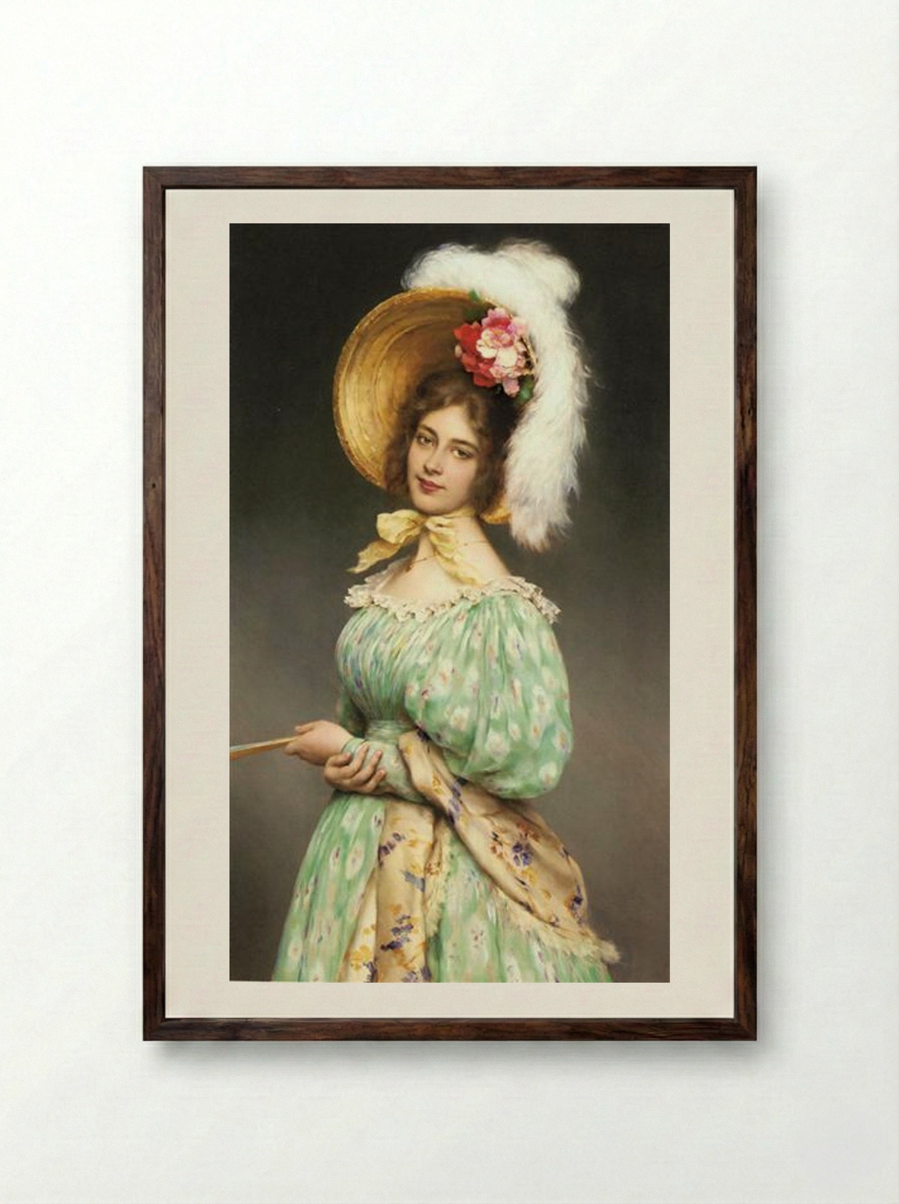 Musette - Eugene de Blaas - Framed Print Dark Wood