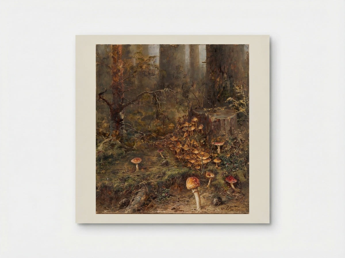 Mushrooms in a Forest - Julius Sergius von Klever - Poster