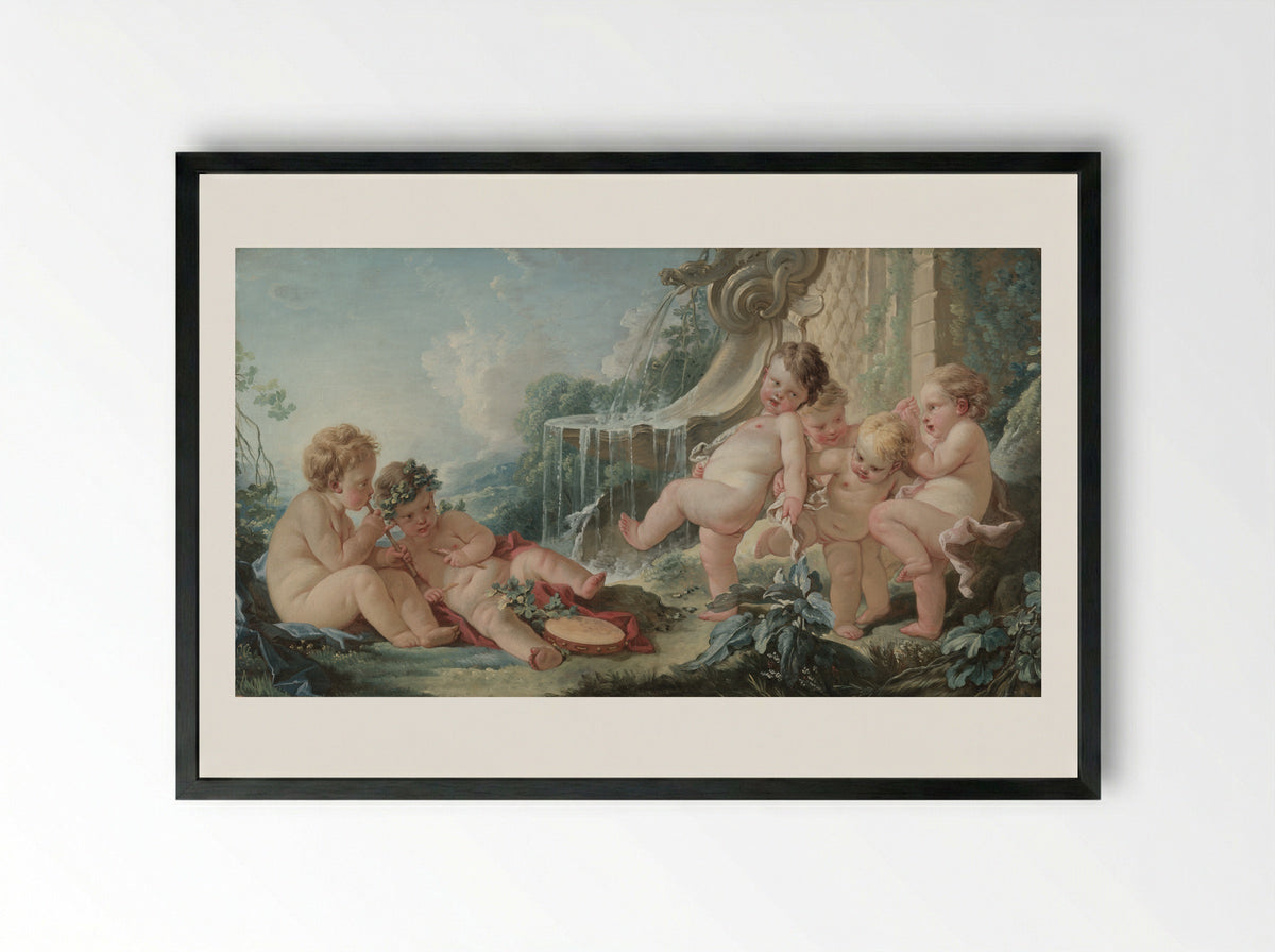 Music and Dance - François Boucher - Framed Print Black