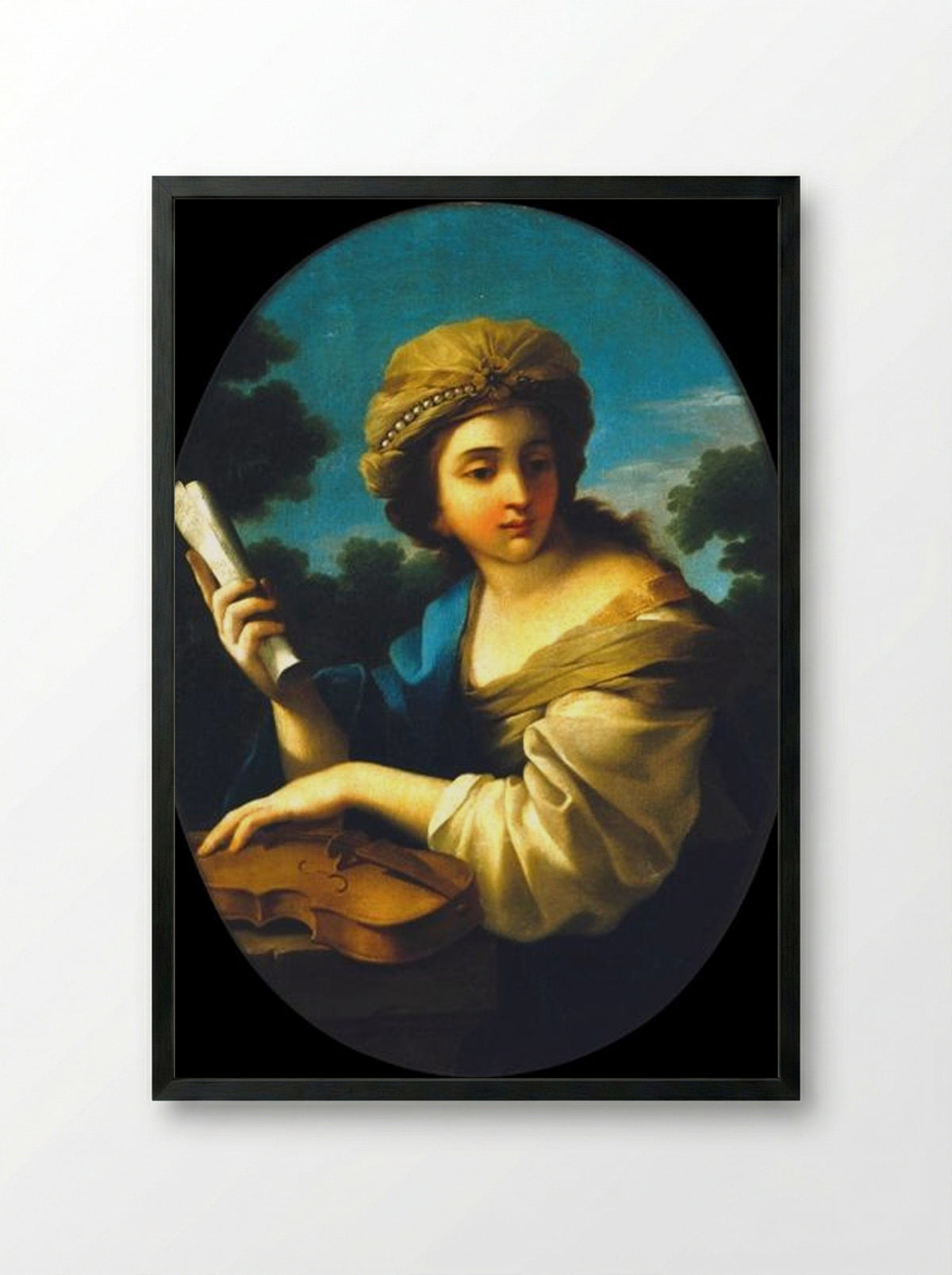 Music's Allegory - Vieira Portuense - Framed Print Black