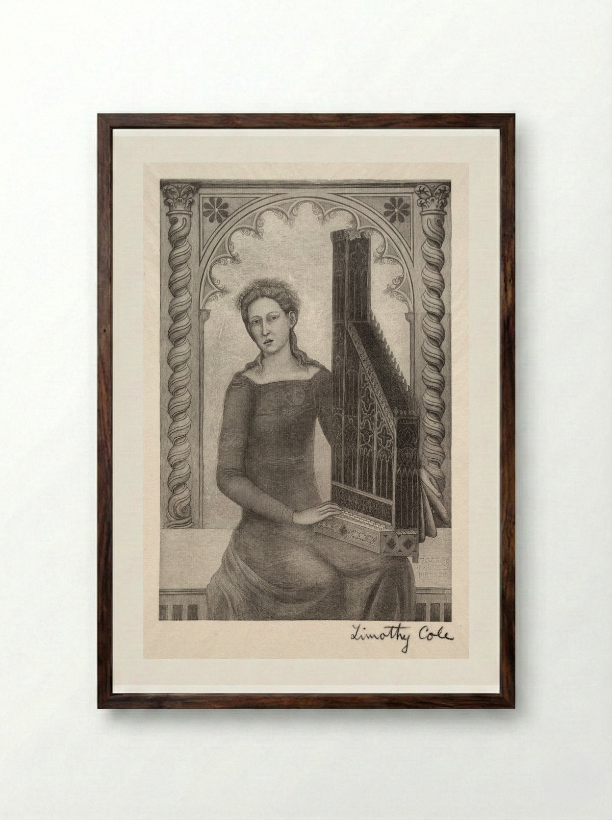 Music - Timothy Cole - Framed Print Dark Wood