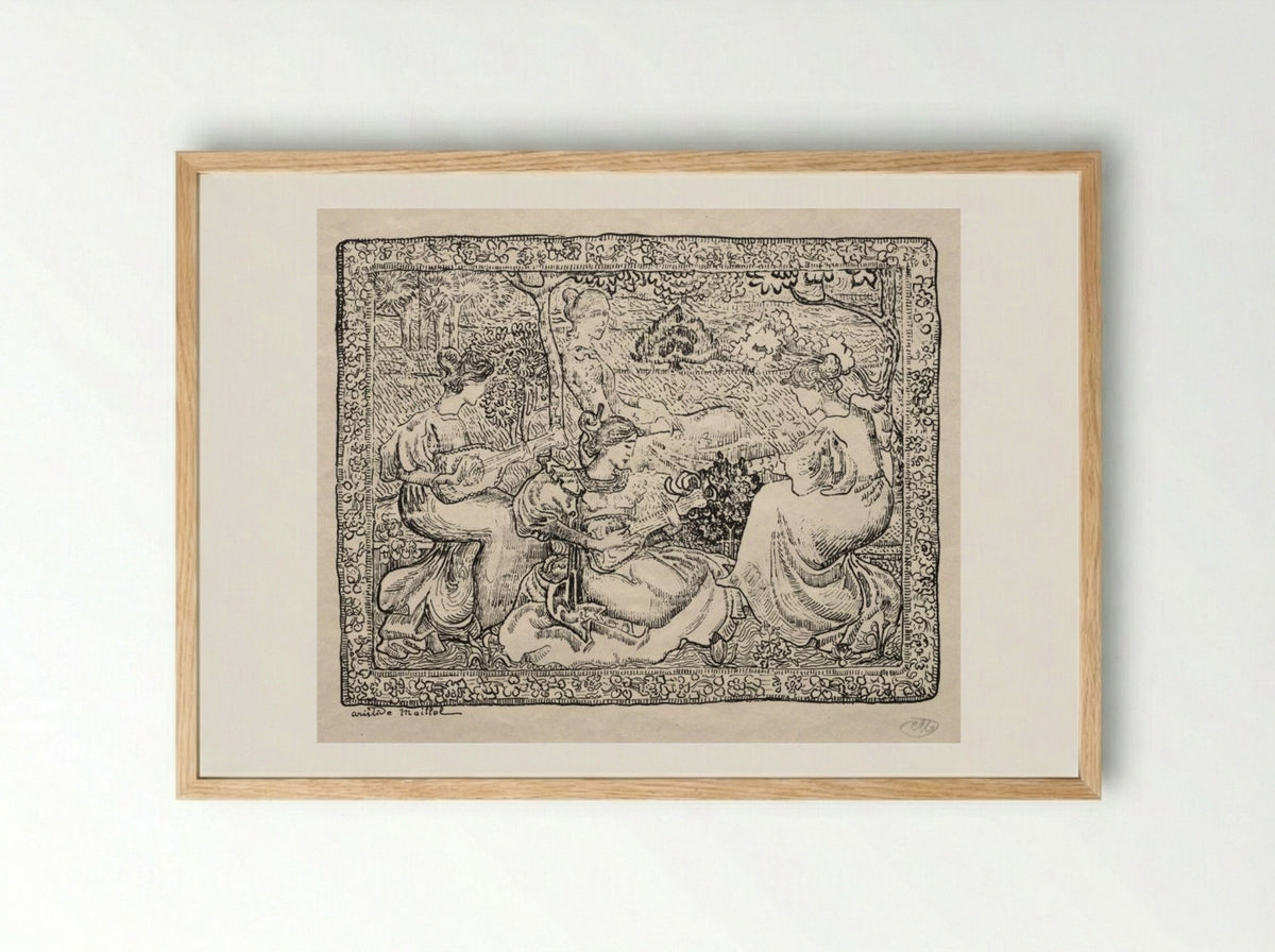 Music - Aristide Maillol - Framed Print Wood