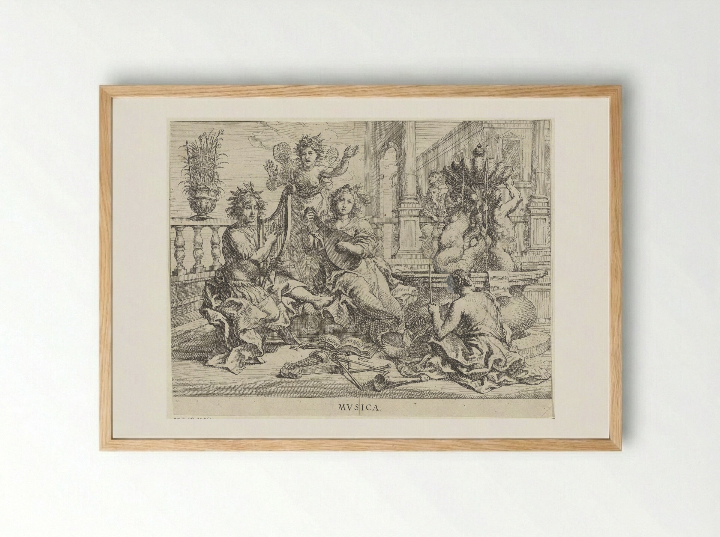 Musica - Cornelis Schut (I) - Framed Print Wood