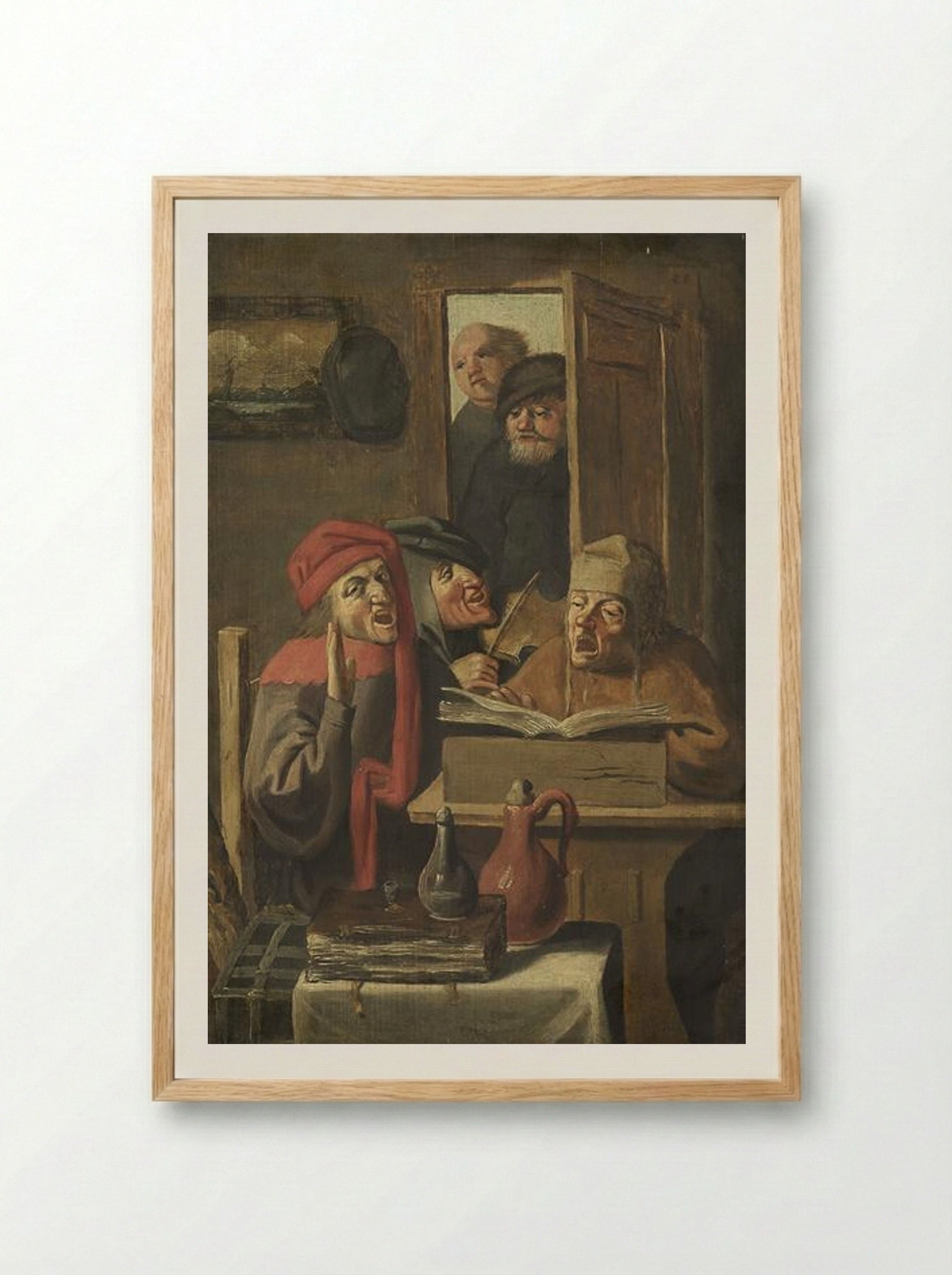 Musical Company - Adriaen Brouwer - Framed Print Wood
