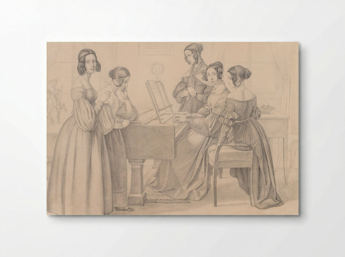 Musicale at the Prellers' - Friedrich Preller - Poster