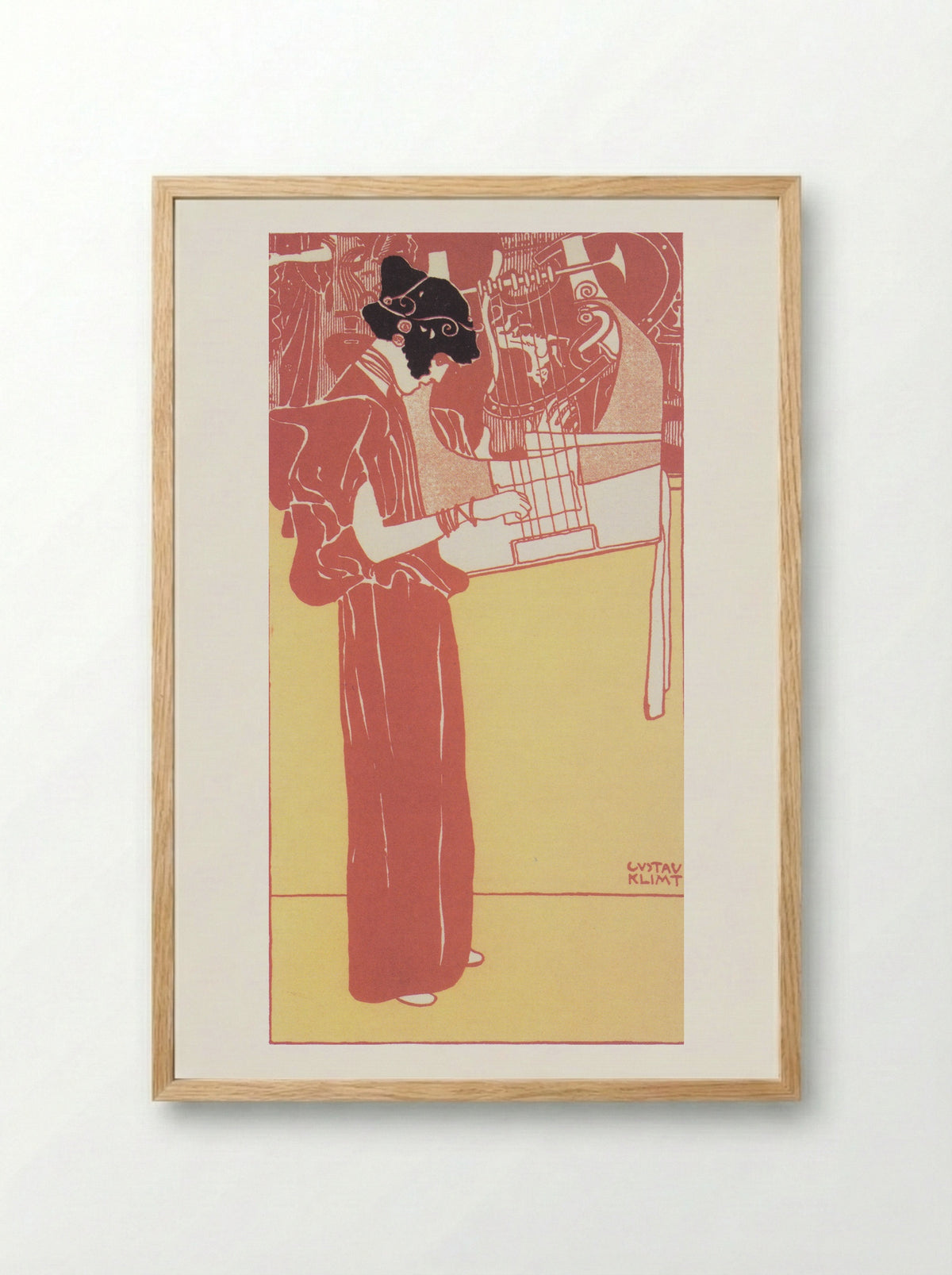 Musik - Gustav Klimt - Framed Print Wood
