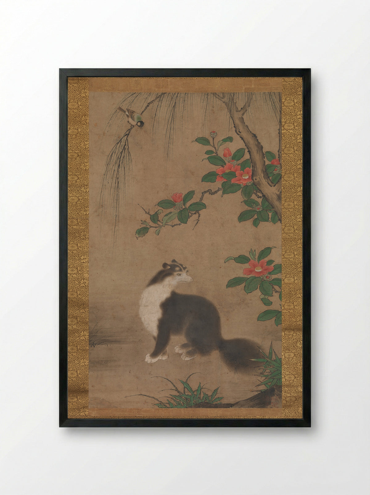Musk Cat - Uto Gyoshi - Framed Print Black