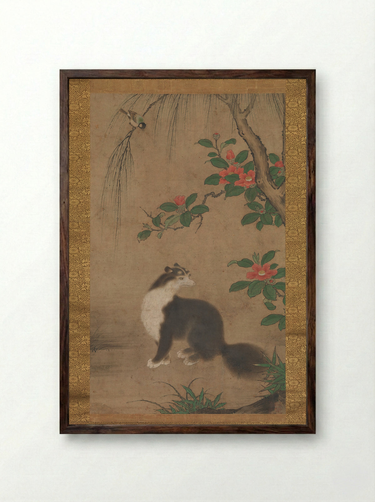 Musk Cat - Uto Gyoshi - Framed Print Dark Wood