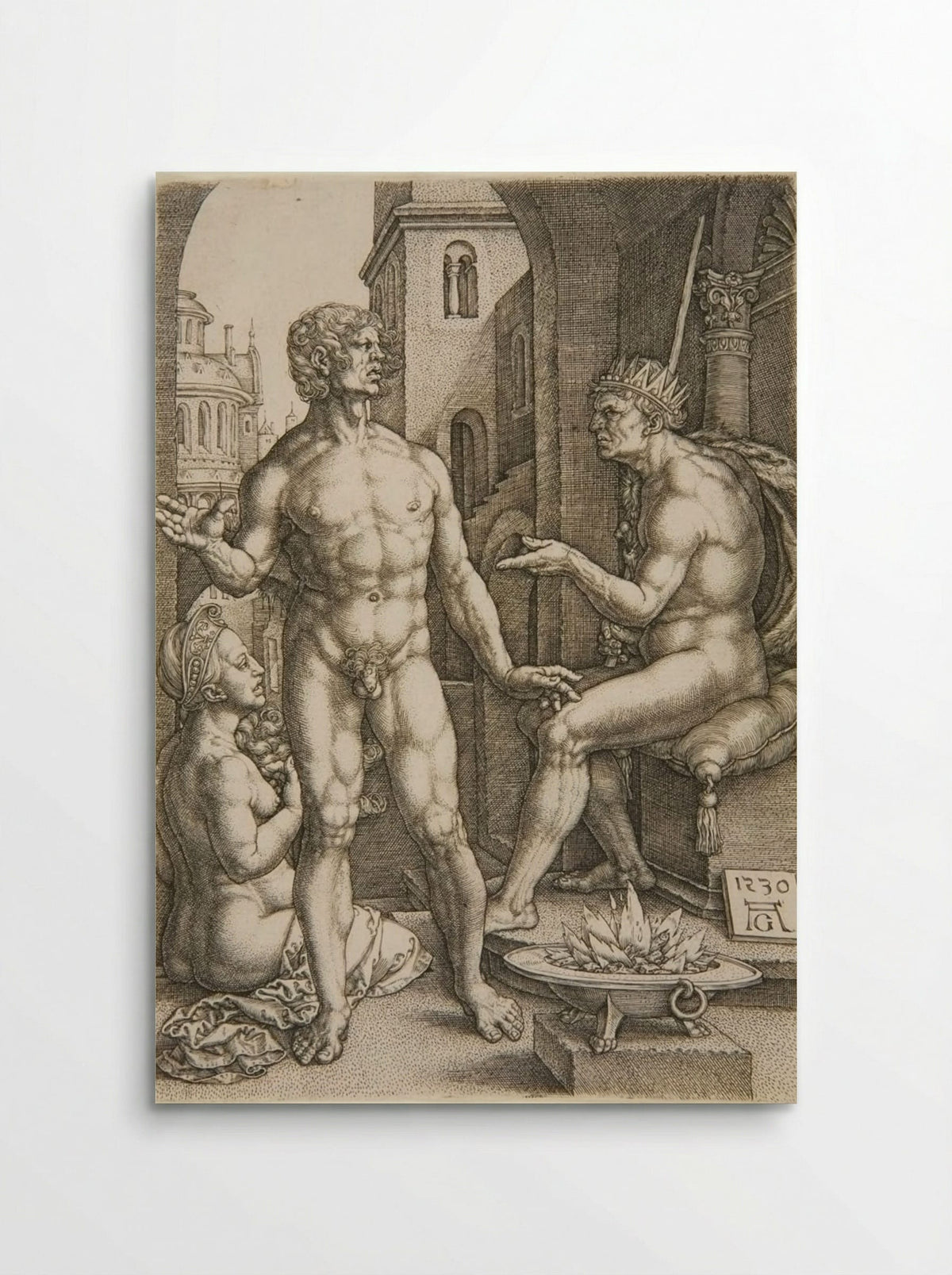 Mutius Scaevola - Heinrich Aldegrever - Poster