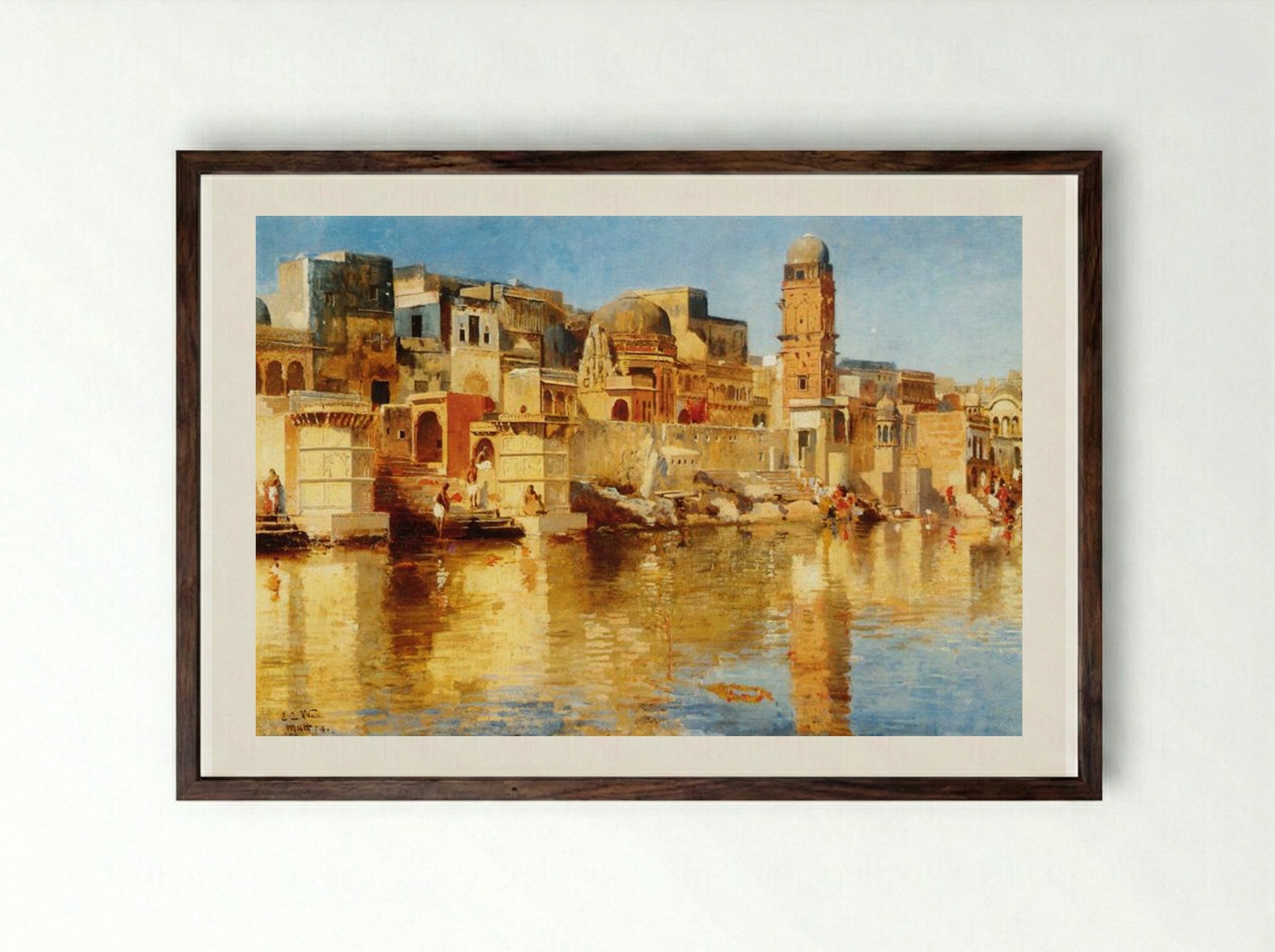 Muttra - Edwin Lord Weeks - Framed Print Dark Wood