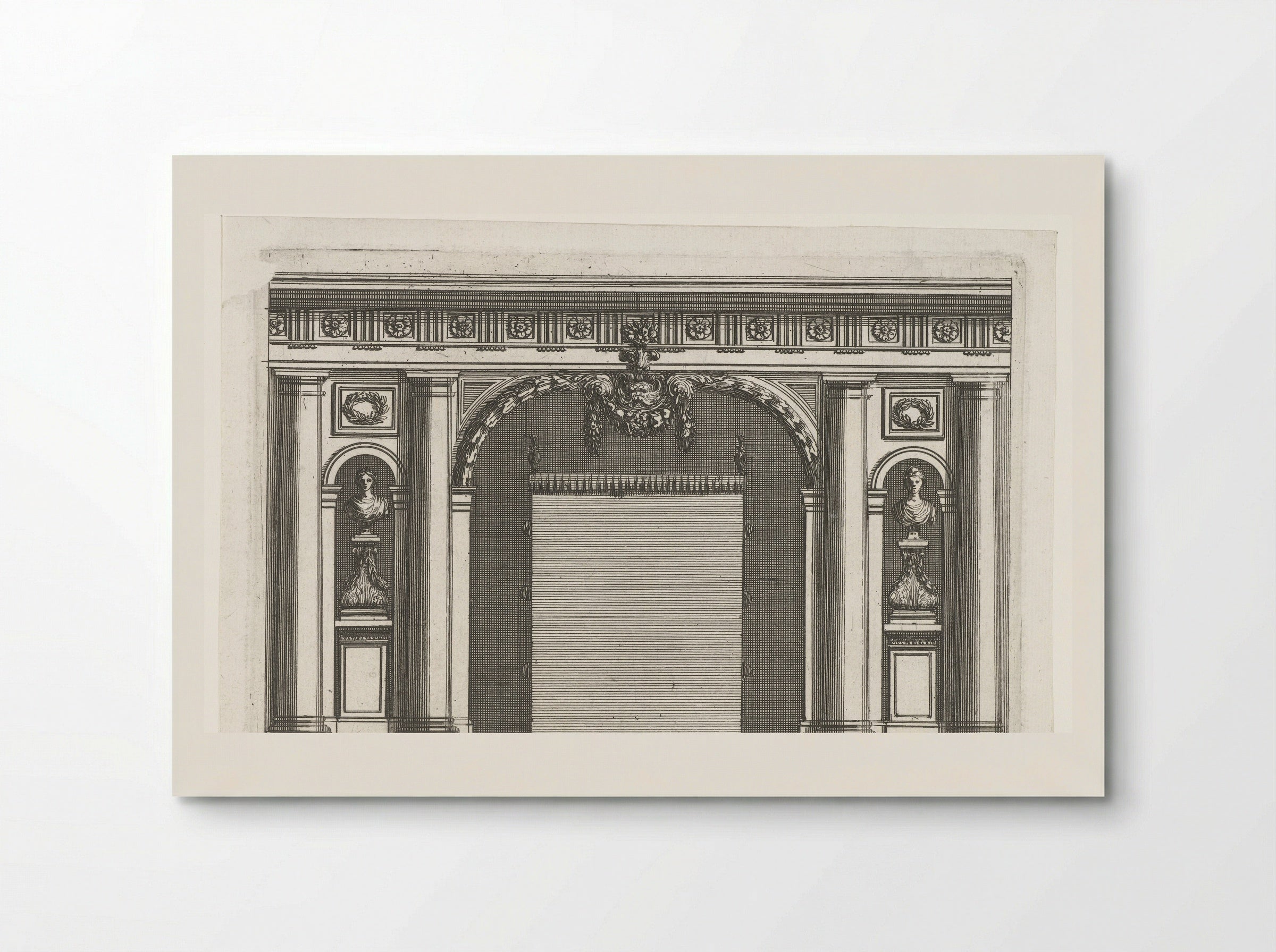 Muur met smalle nissen naast alkoof - Jean Lepautre - Poster