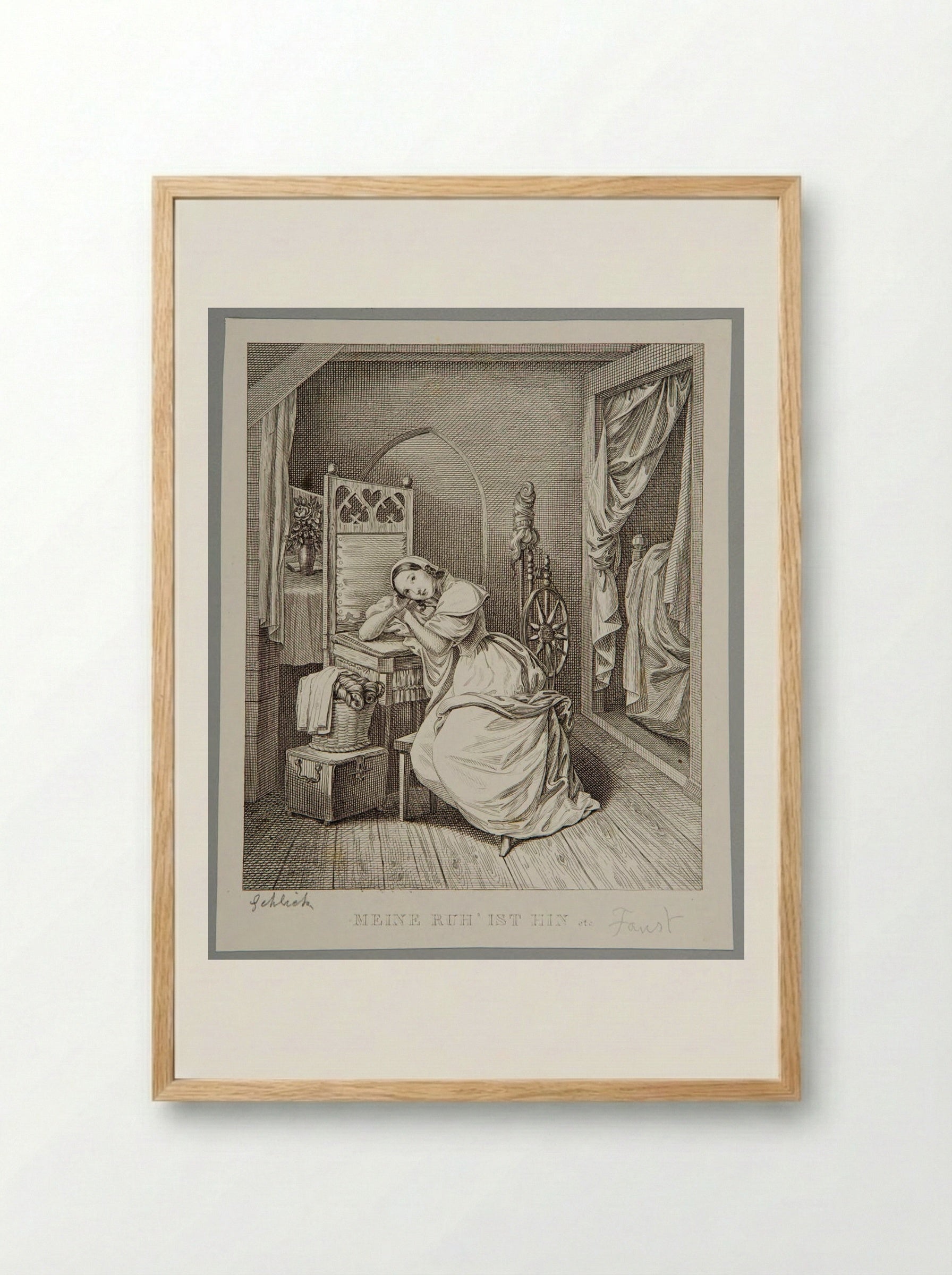 My Peace of Mind is gone - Adolf Hohneck - Framed Print Wood