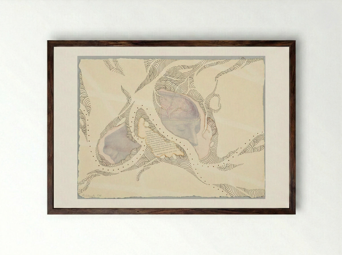 My Personal Atlas - Abby Leigh - Framed Print Dark Wood