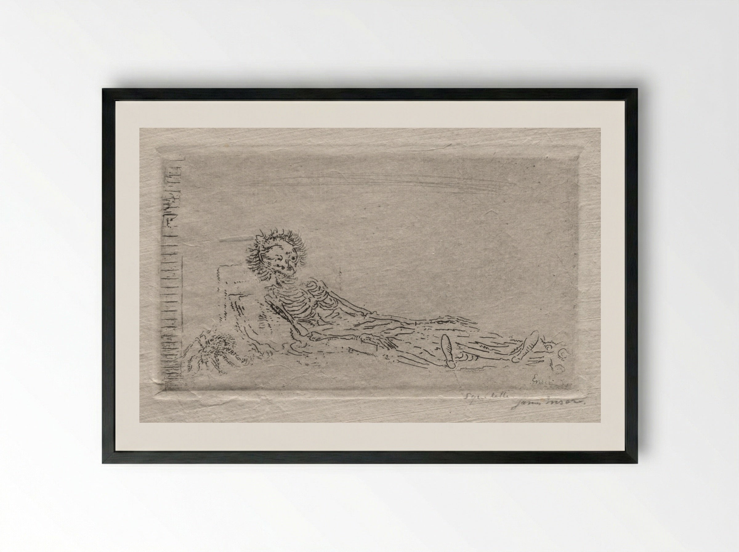 My Portrait in the Year 1960 - James Ensor - Framed Print Black