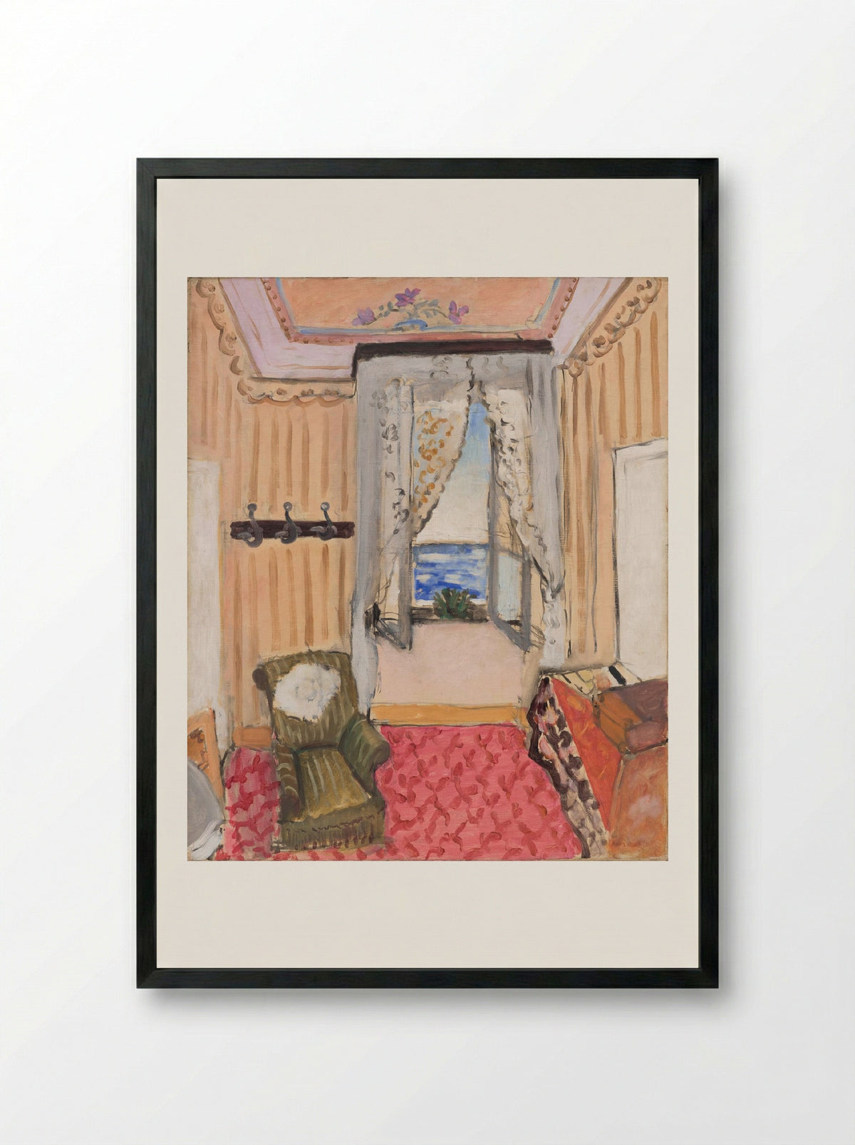 My Room at the Beau-Rivage - Henri Matisse - Framed Print Black