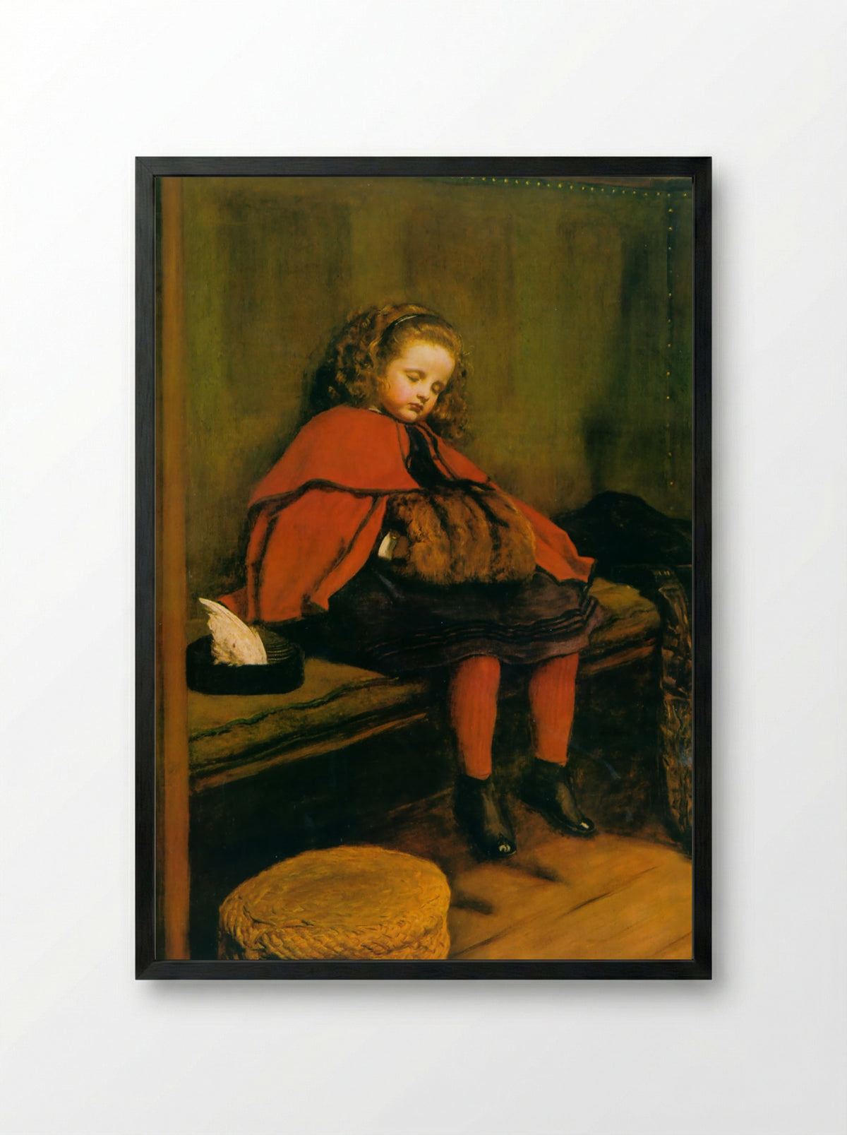 My Second Sermon - John Everett Millais - Framed Print Black