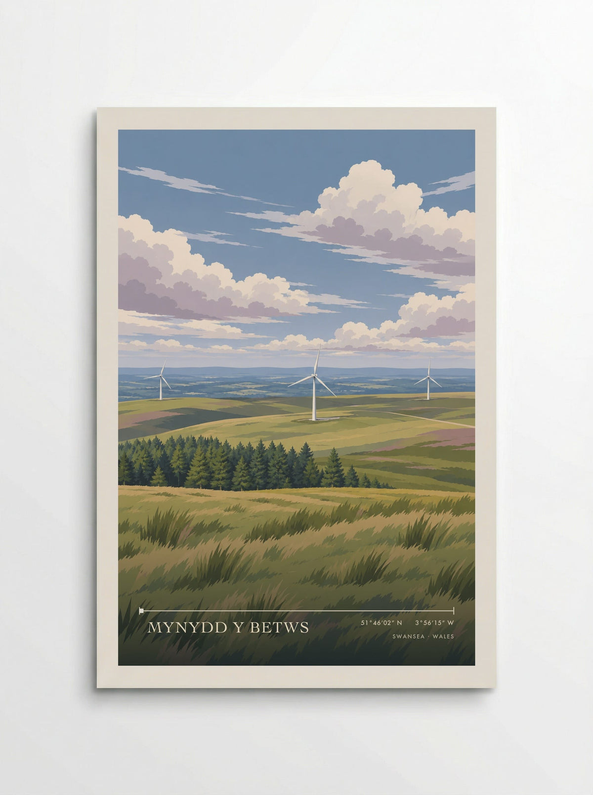 Mynydd y Betws, Swansea | Travel Poster - Poster