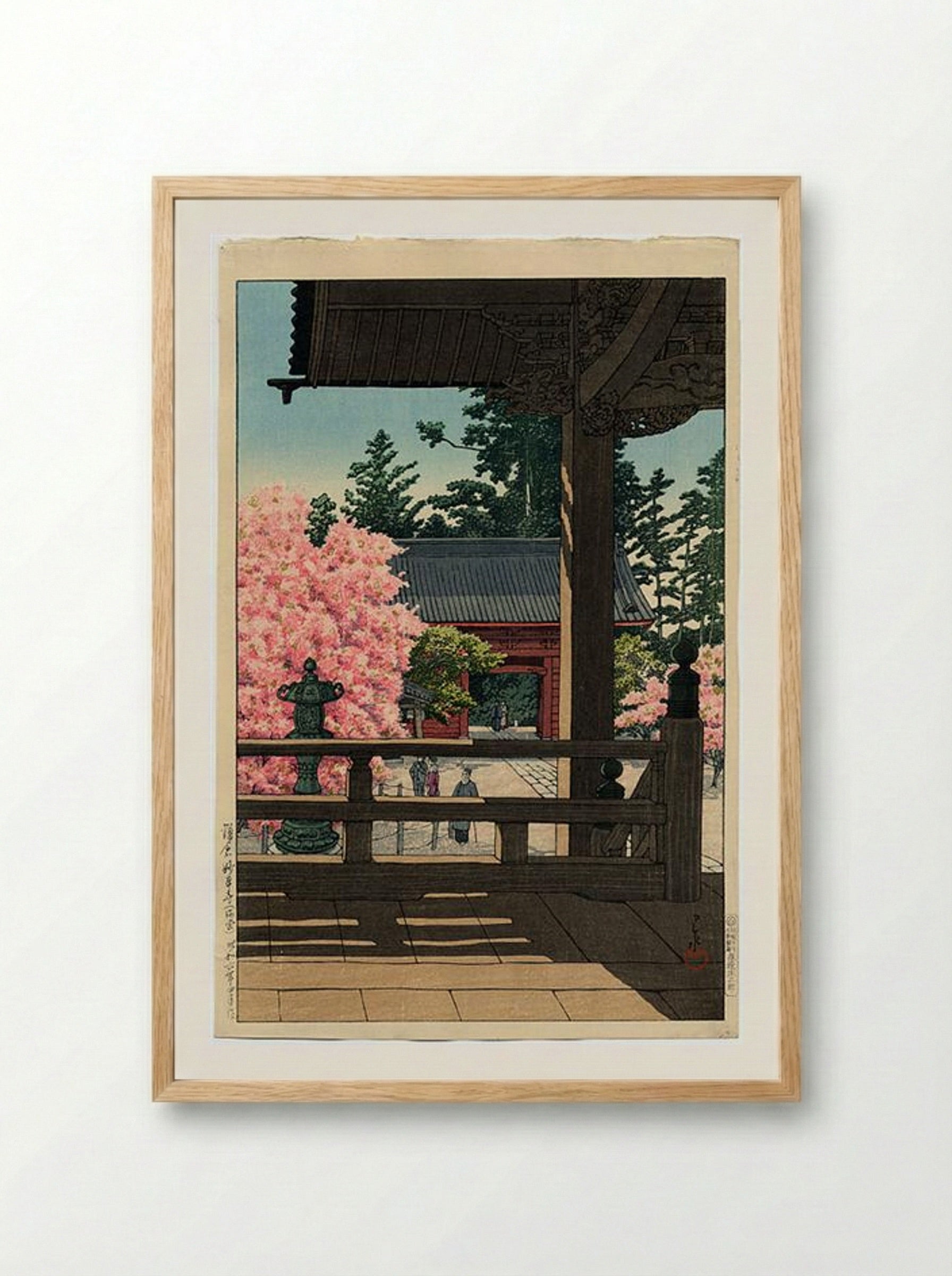 Myohon Temple, Kamakura - Hasui Kawase - Framed Print Wood