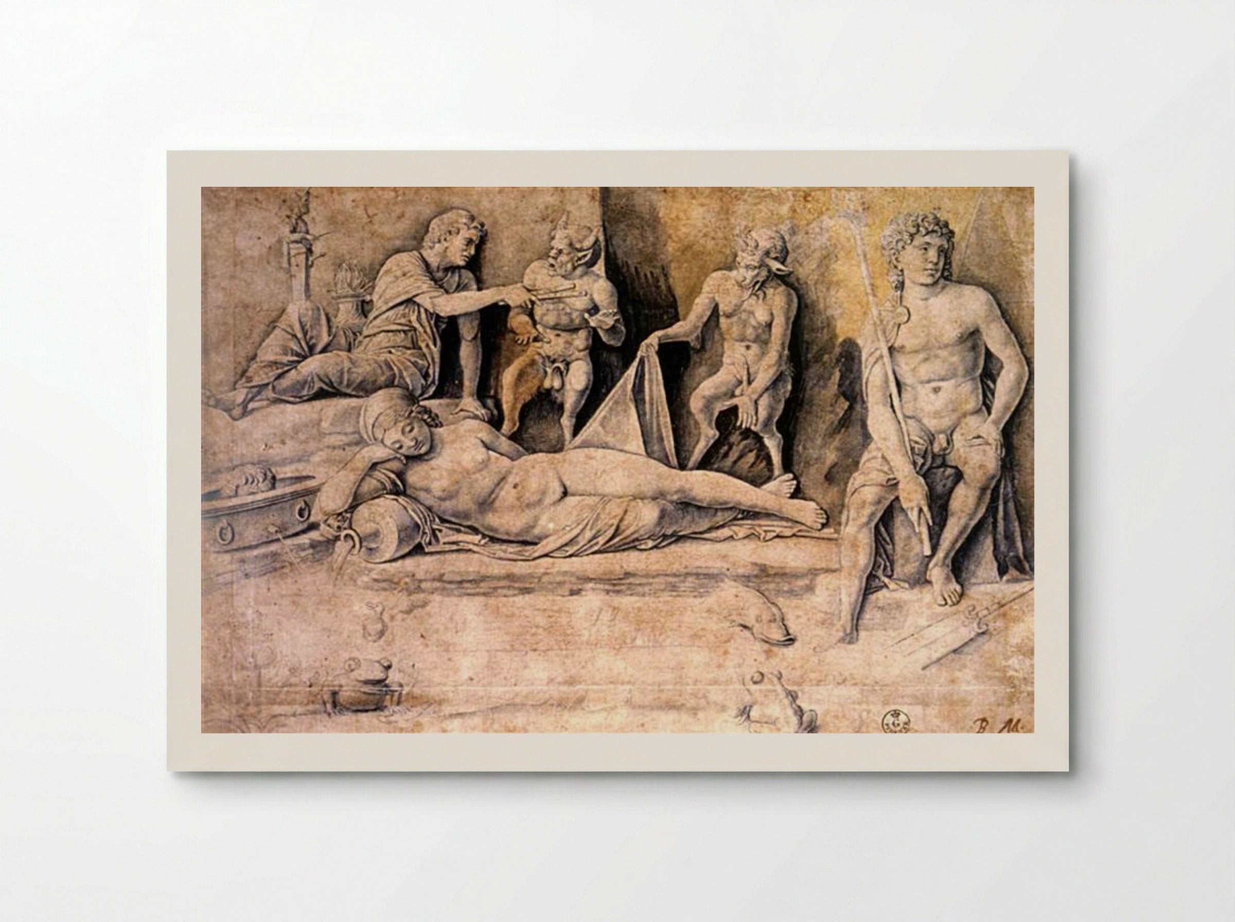 Mythological Scene, Metamorphoses of Amymone - Andrea Mantegna - Poster
