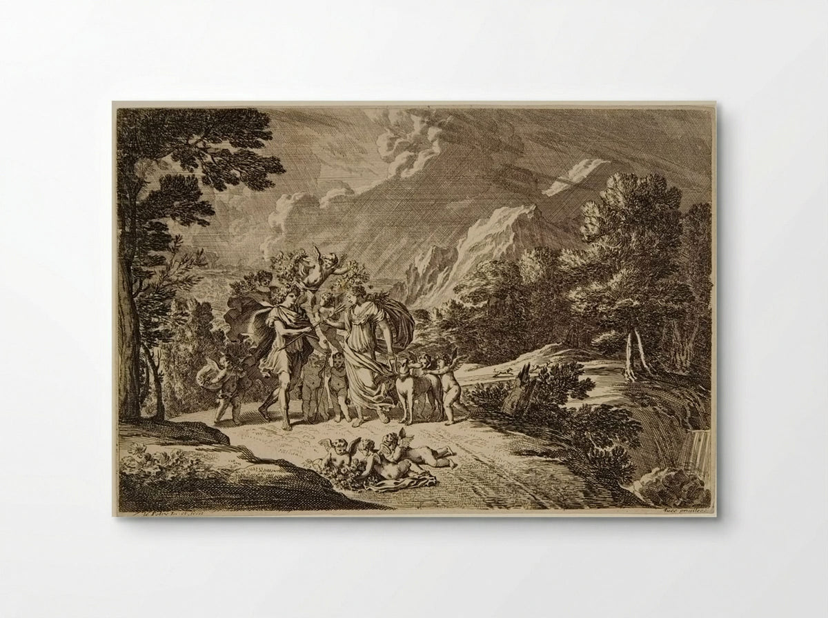 Mythological Scene with Figures and Putti - Jean Le Pautre - Poster
