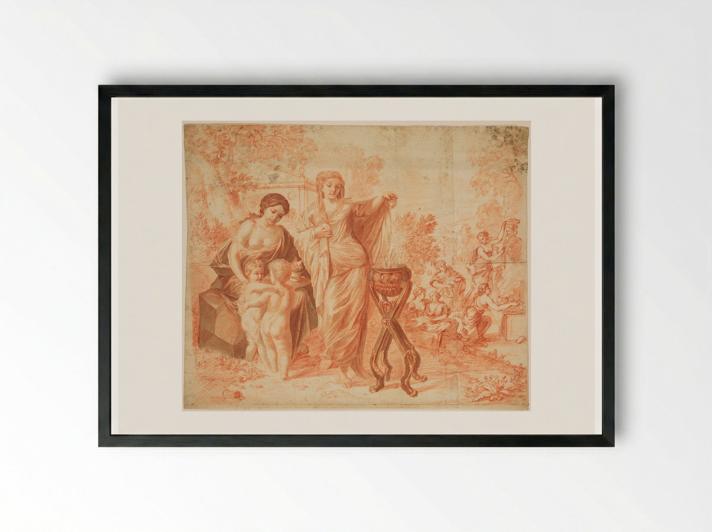 Mythological Scene: The Golden Age (Aetas Aurea) - Gérard de Lairesse - Framed Print Black