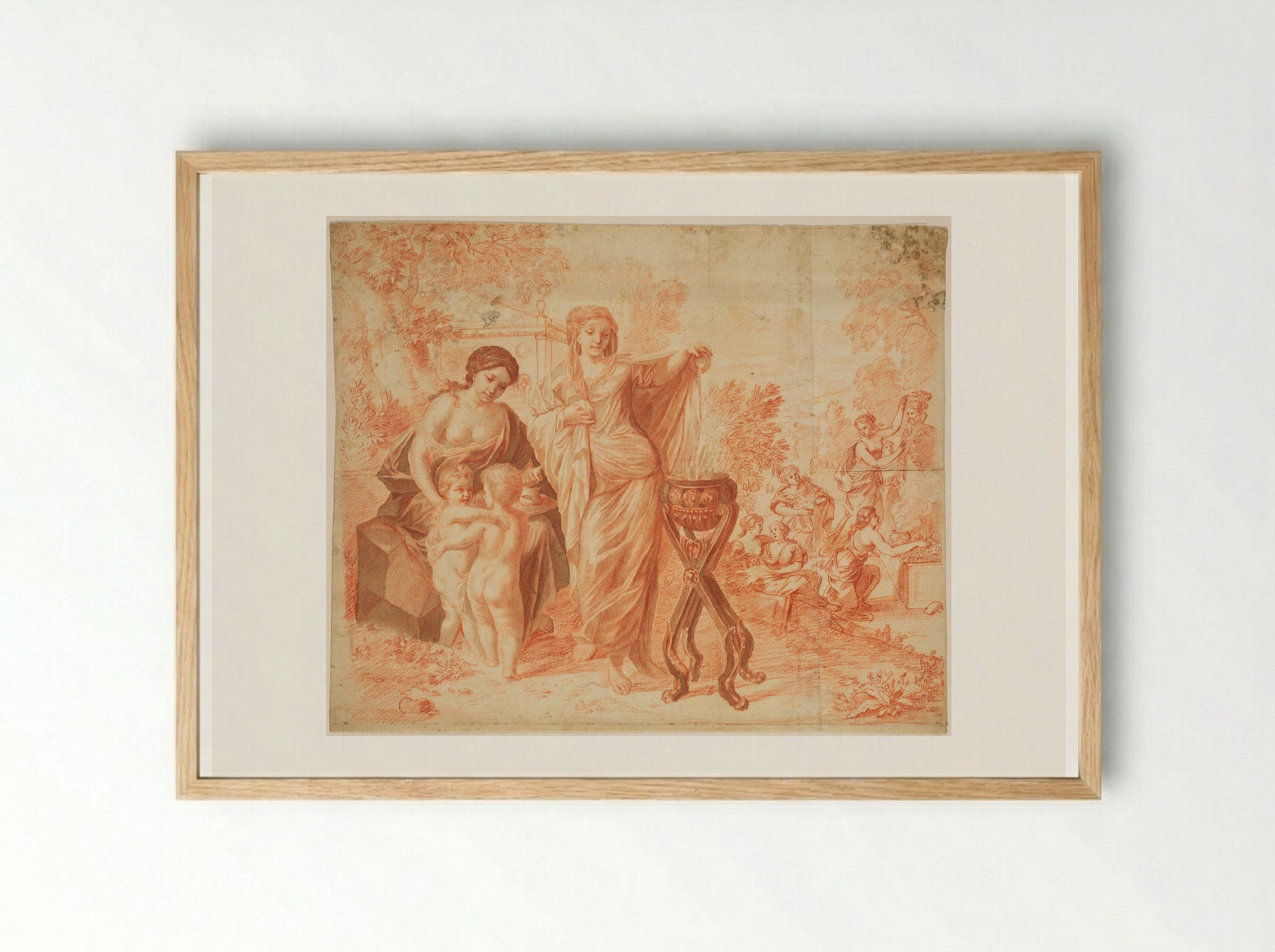 Mythological Scene: The Golden Age (Aetas Aurea) - Gérard de Lairesse - Framed Print Wood