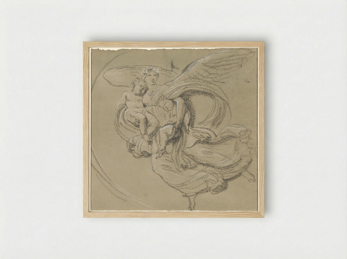 Nacht (Night) - Bertel Thorvaldsen - Framed Print Wood