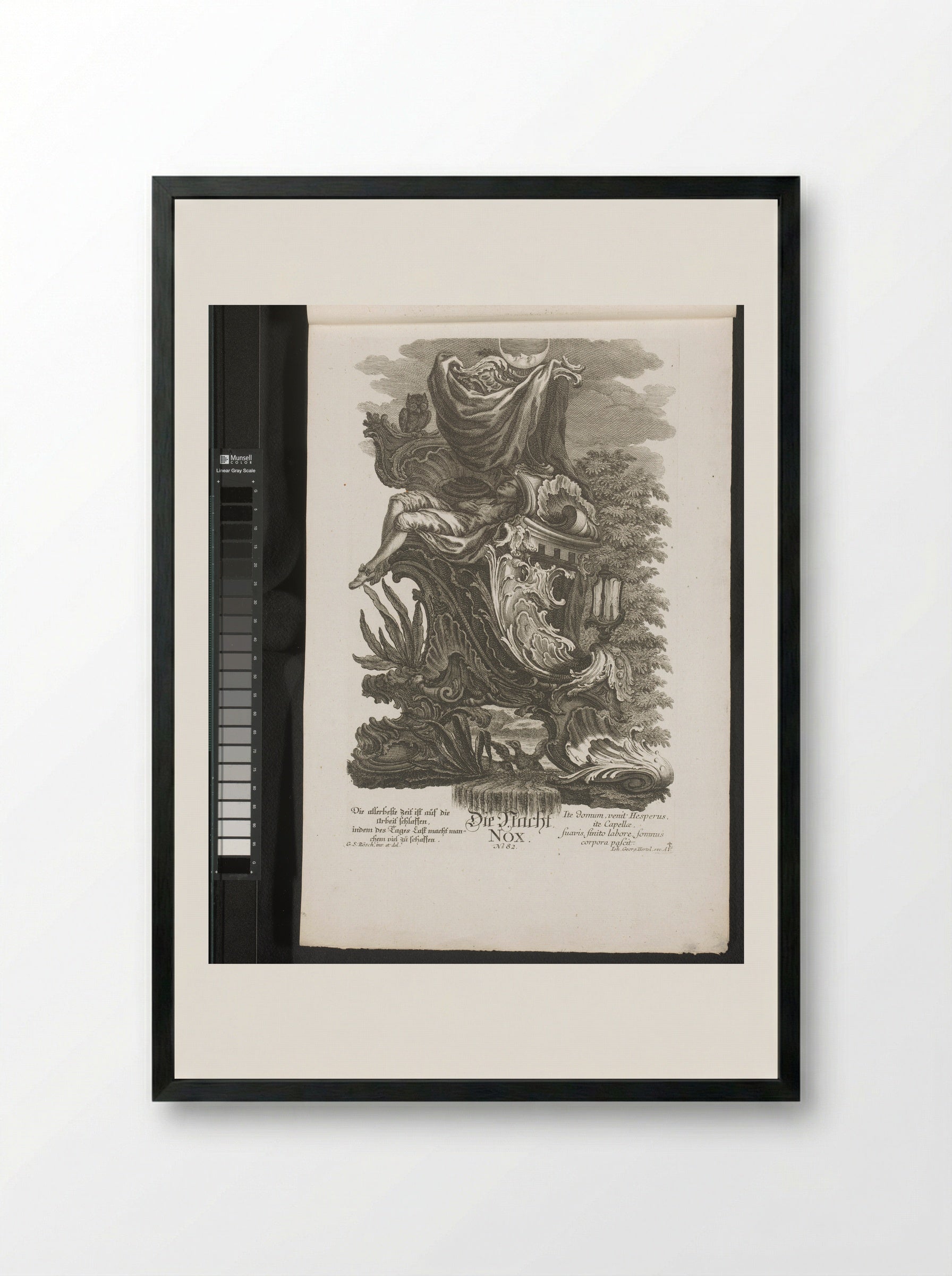 Nacht (Nox) - Jakob Wangner - Framed Print Black