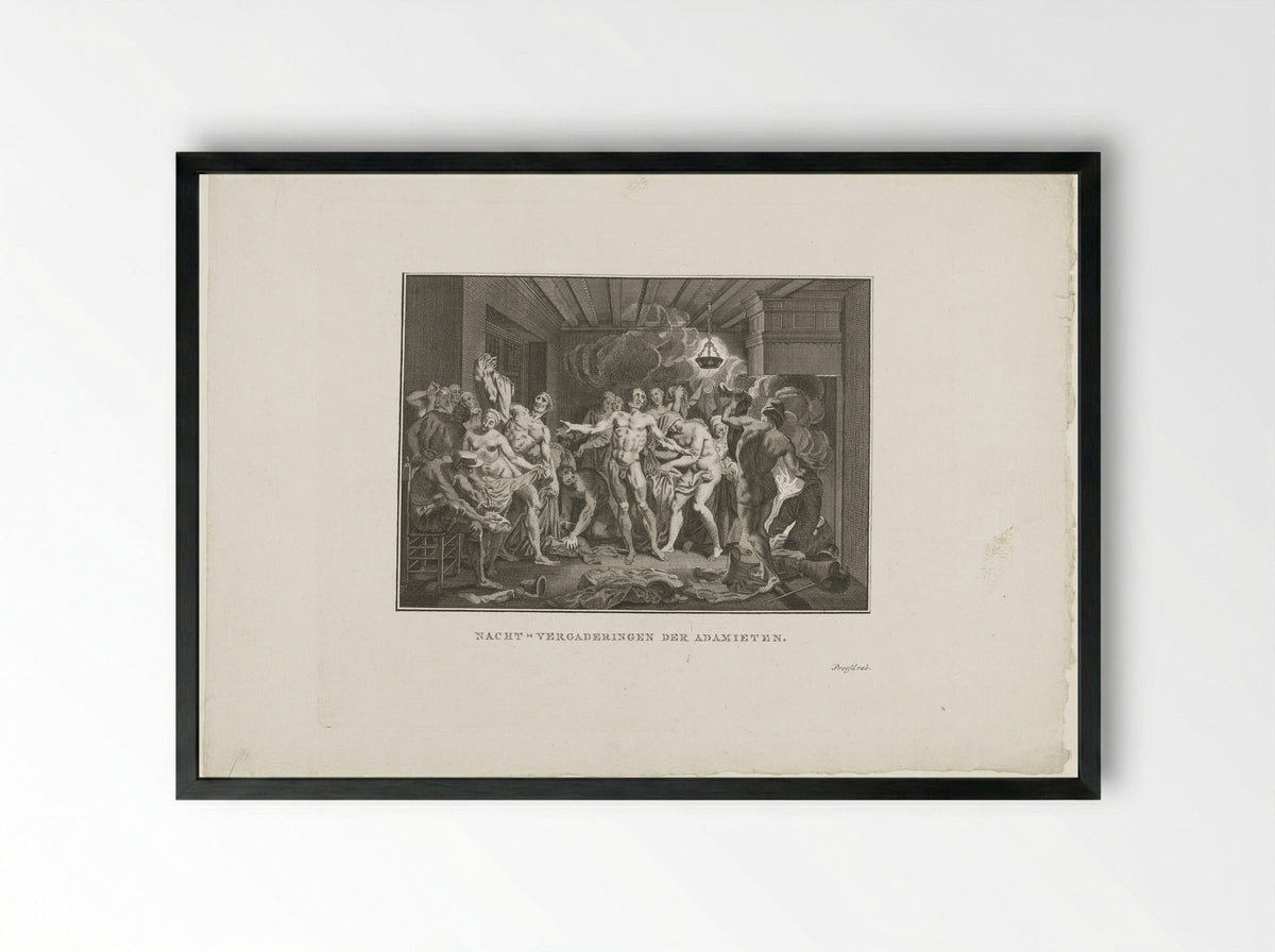 Nachtvergaderingen der Adamieten - Jan Lucas van der Beek - Framed Print Black