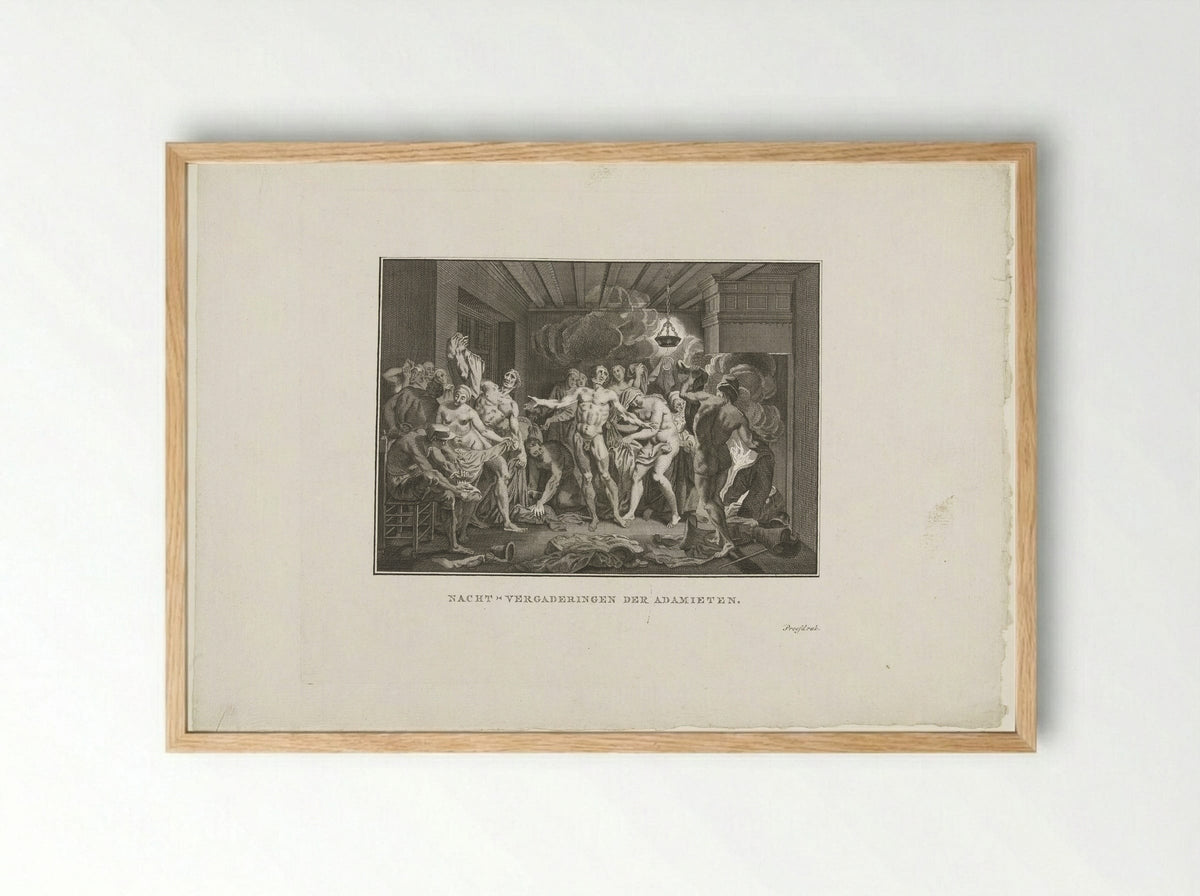 Nachtvergaderingen der Adamieten - Jan Lucas van der Beek - Framed Print Wood