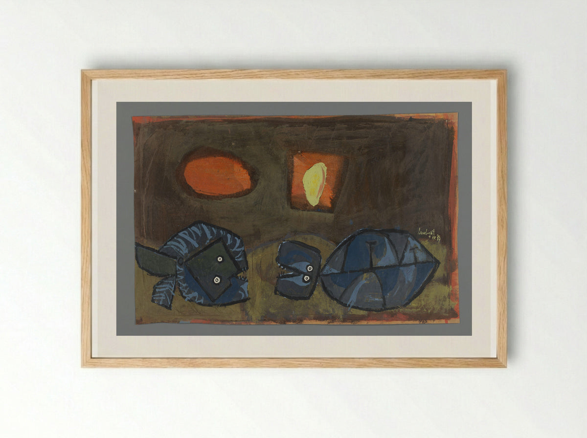 Nachtvis (Night Fish) - Lucebert - Framed Print Wood