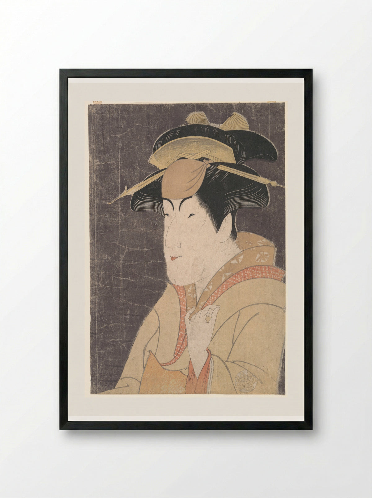 Nakayama Tomisaburō as Miyagino - Tōshūsai Sharaku - Framed Print Black