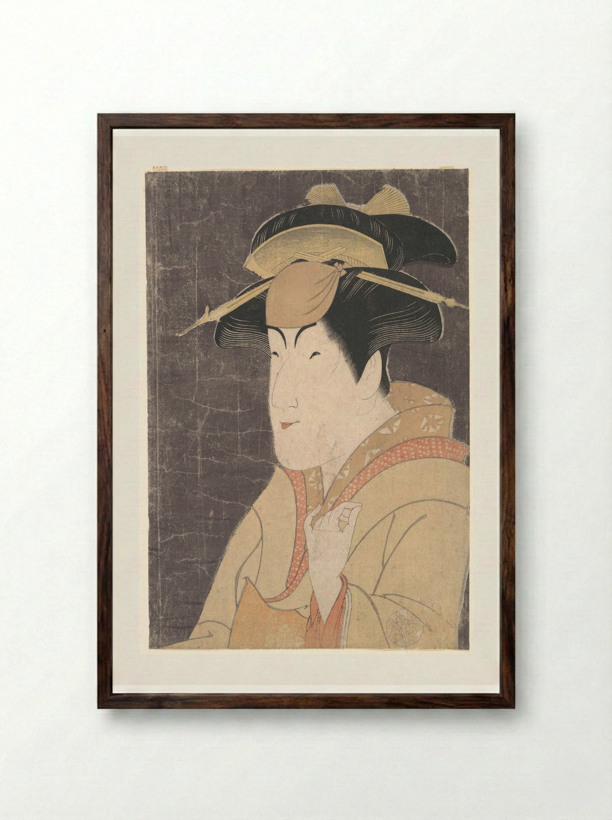 Nakayama Tomisaburō as Miyagino - Tōshūsai Sharaku - Framed Print Dark Wood