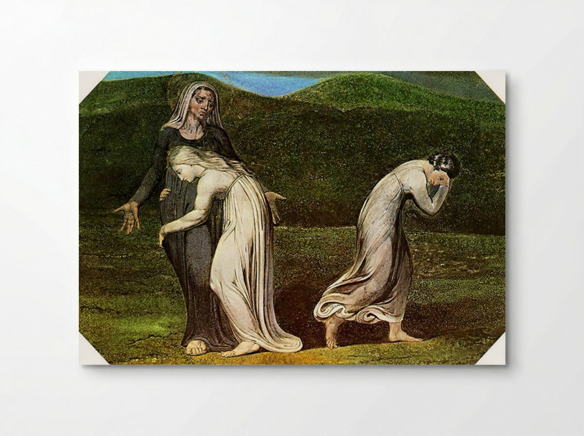 Naomi entreating Ruth and Orpah to return to the land of Moab - William Blake - Poster