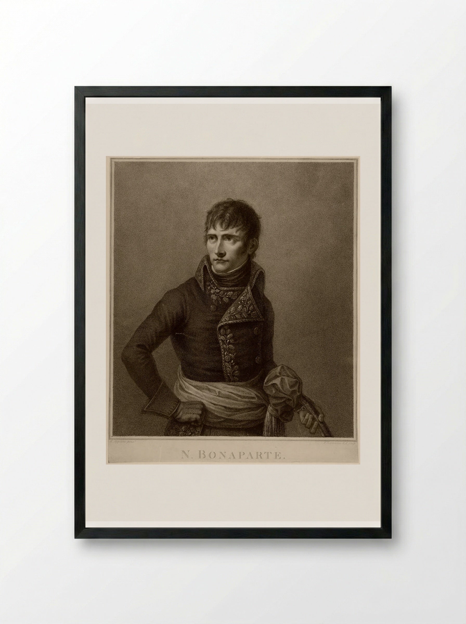 Napoleon Bonaparte - Francesco Bartolozzi - Framed Print Black