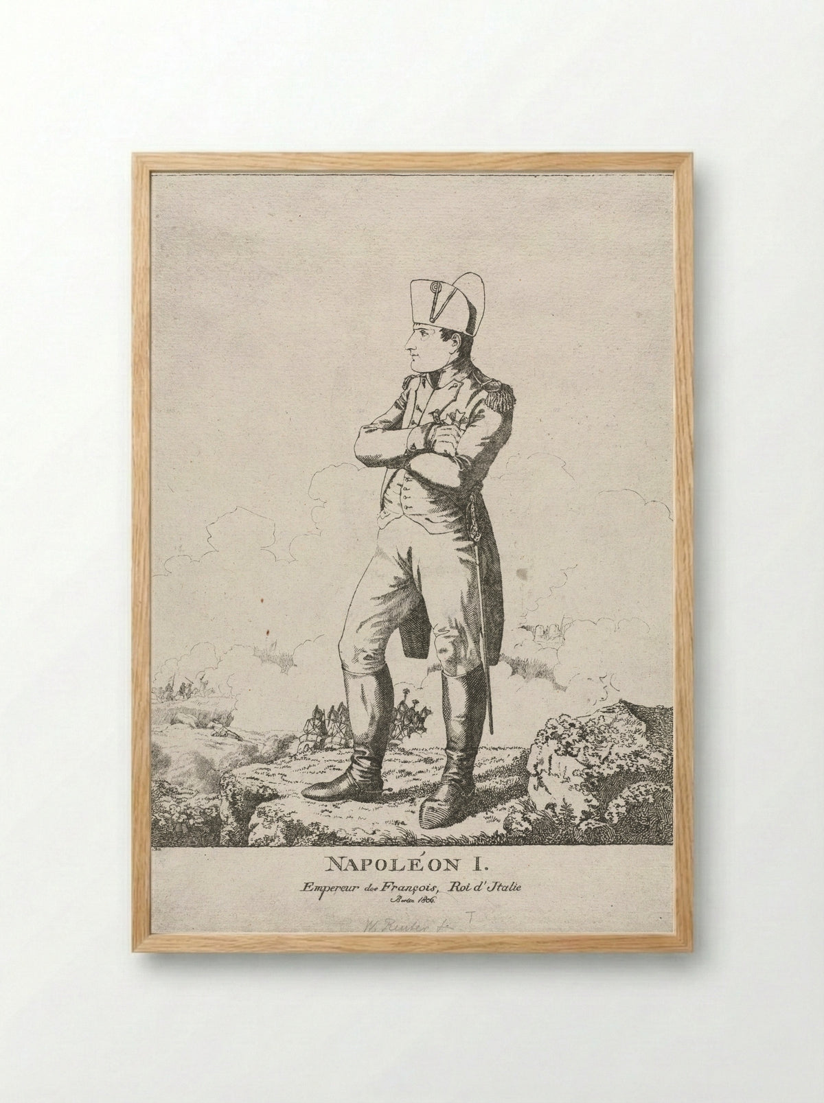 Napoleon I, Emperor of France, King of Italy - Friedrich Wilhelm Reuter - Framed Print Wood