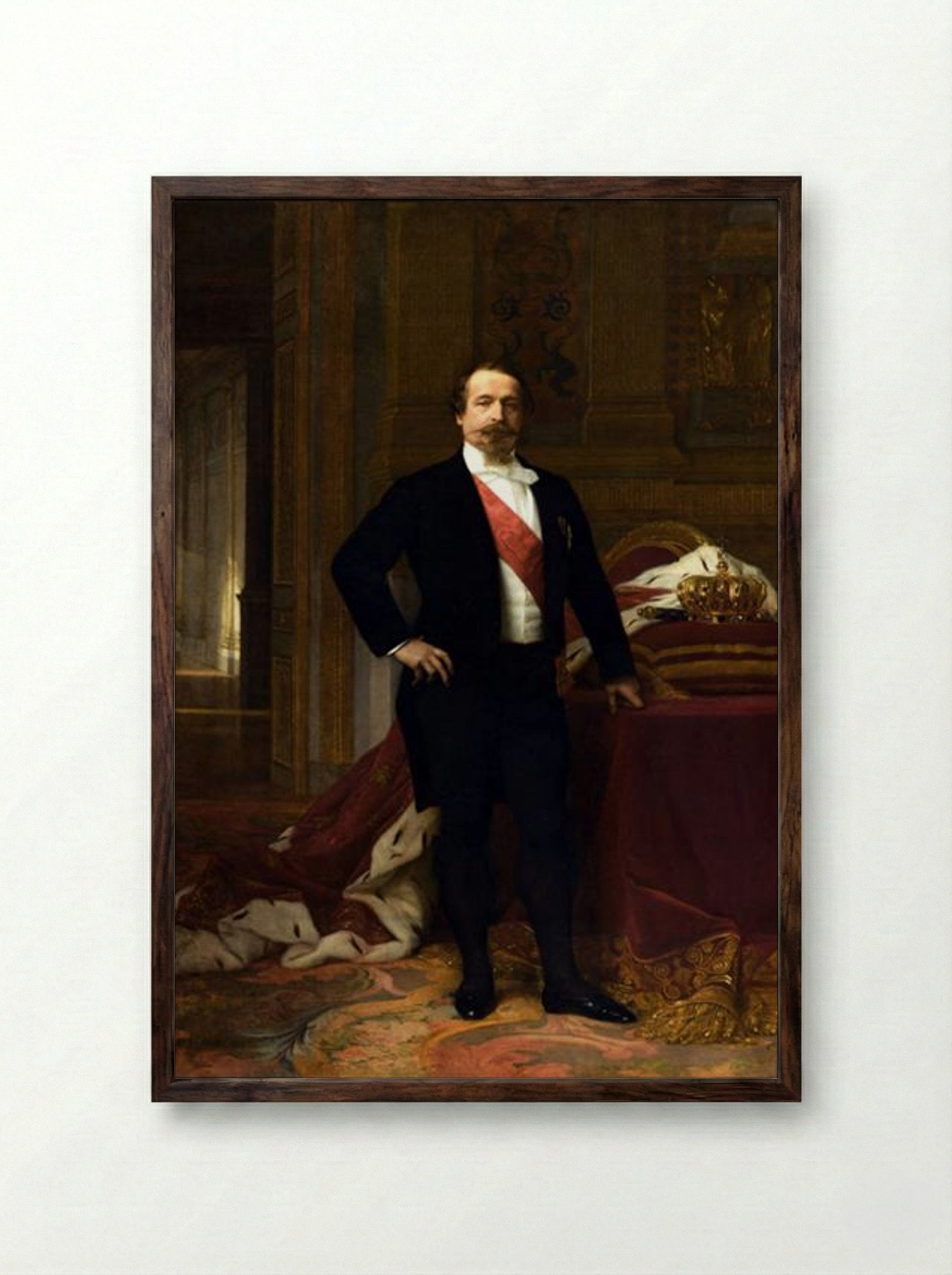 Napoleon III - Alexandre Cabanel - Framed Print Dark Wood